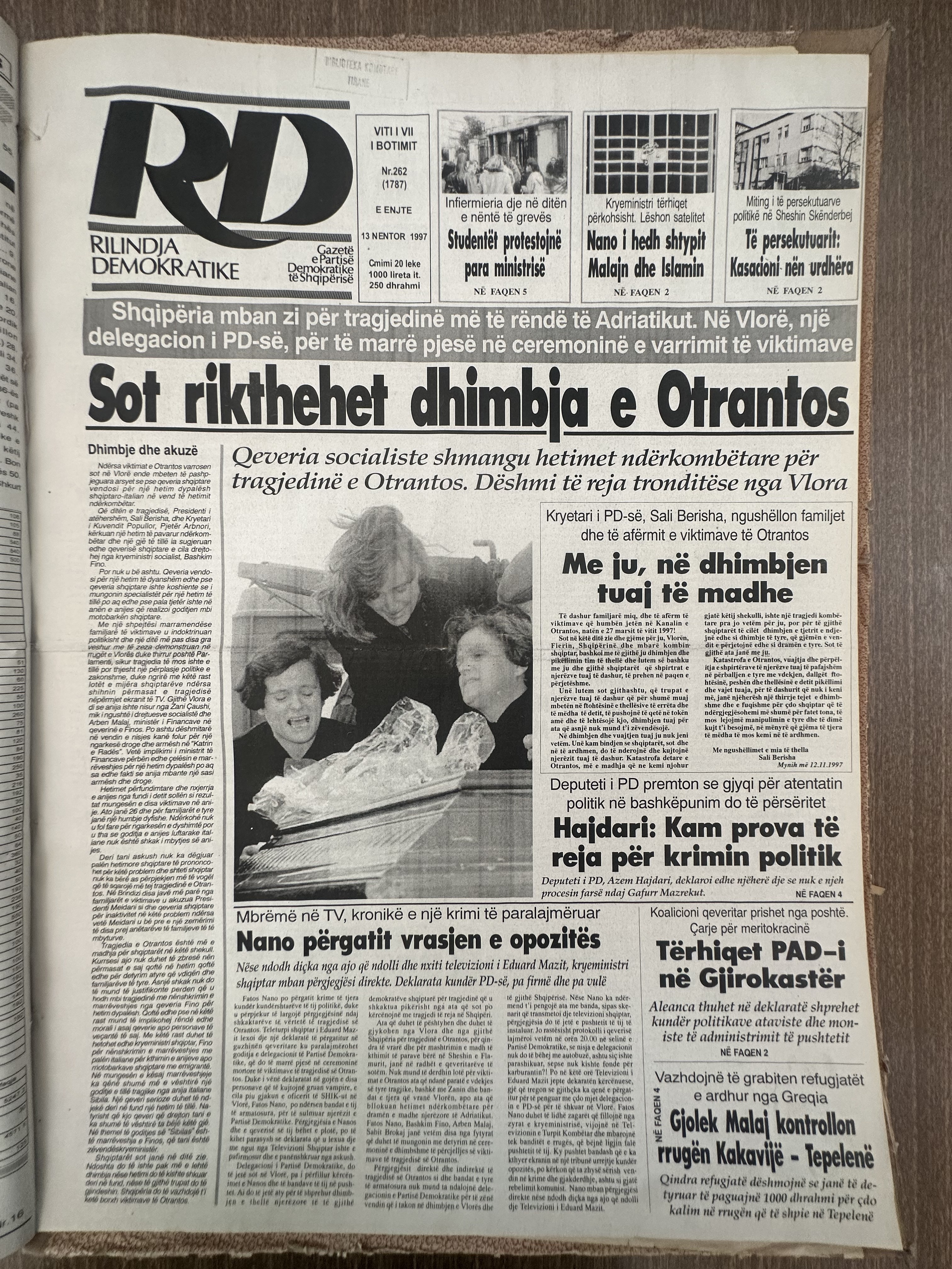 Rilindja Demokratike 1997-11-13