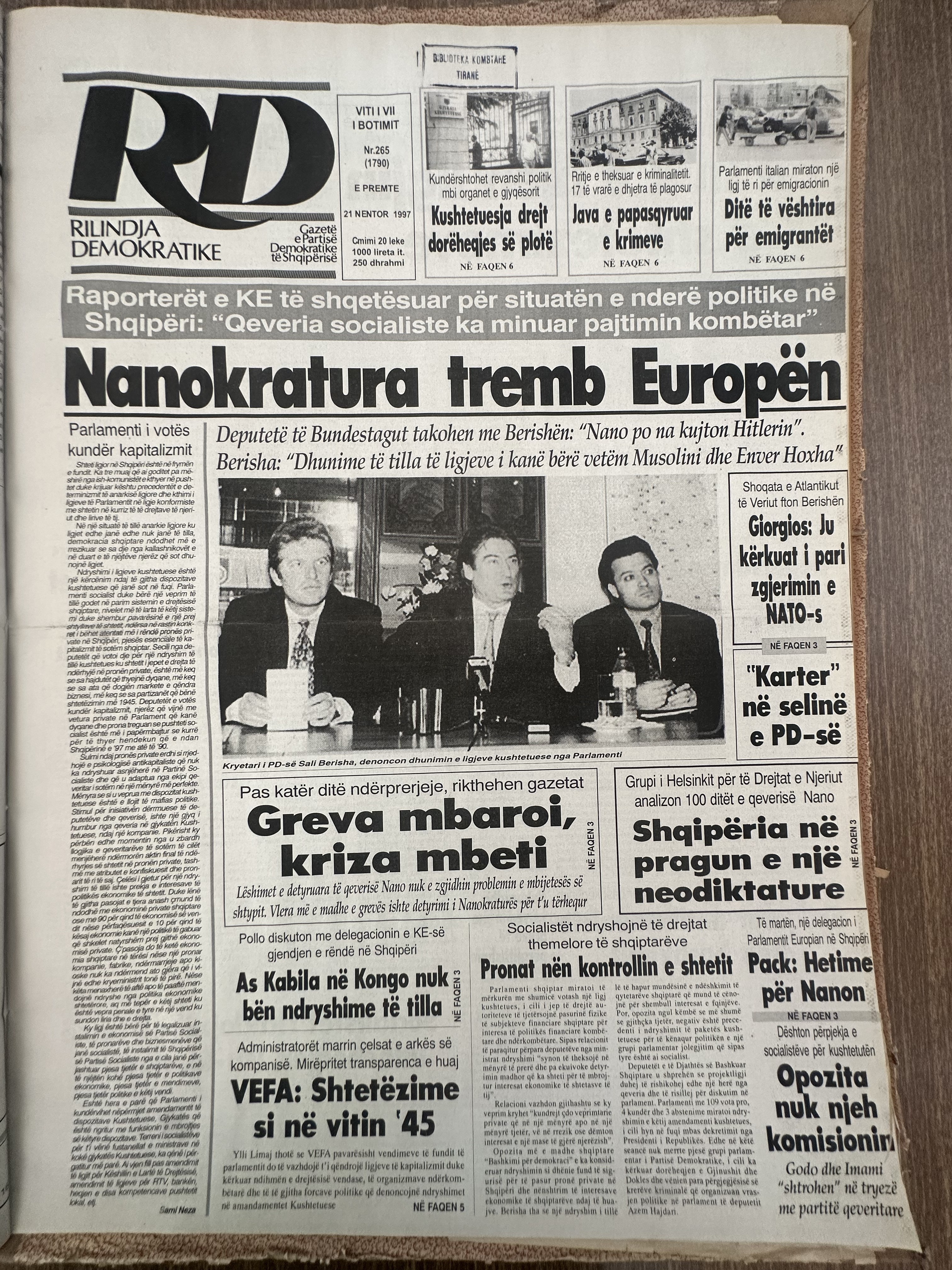 Rilindja Demokratike 1997-11-21