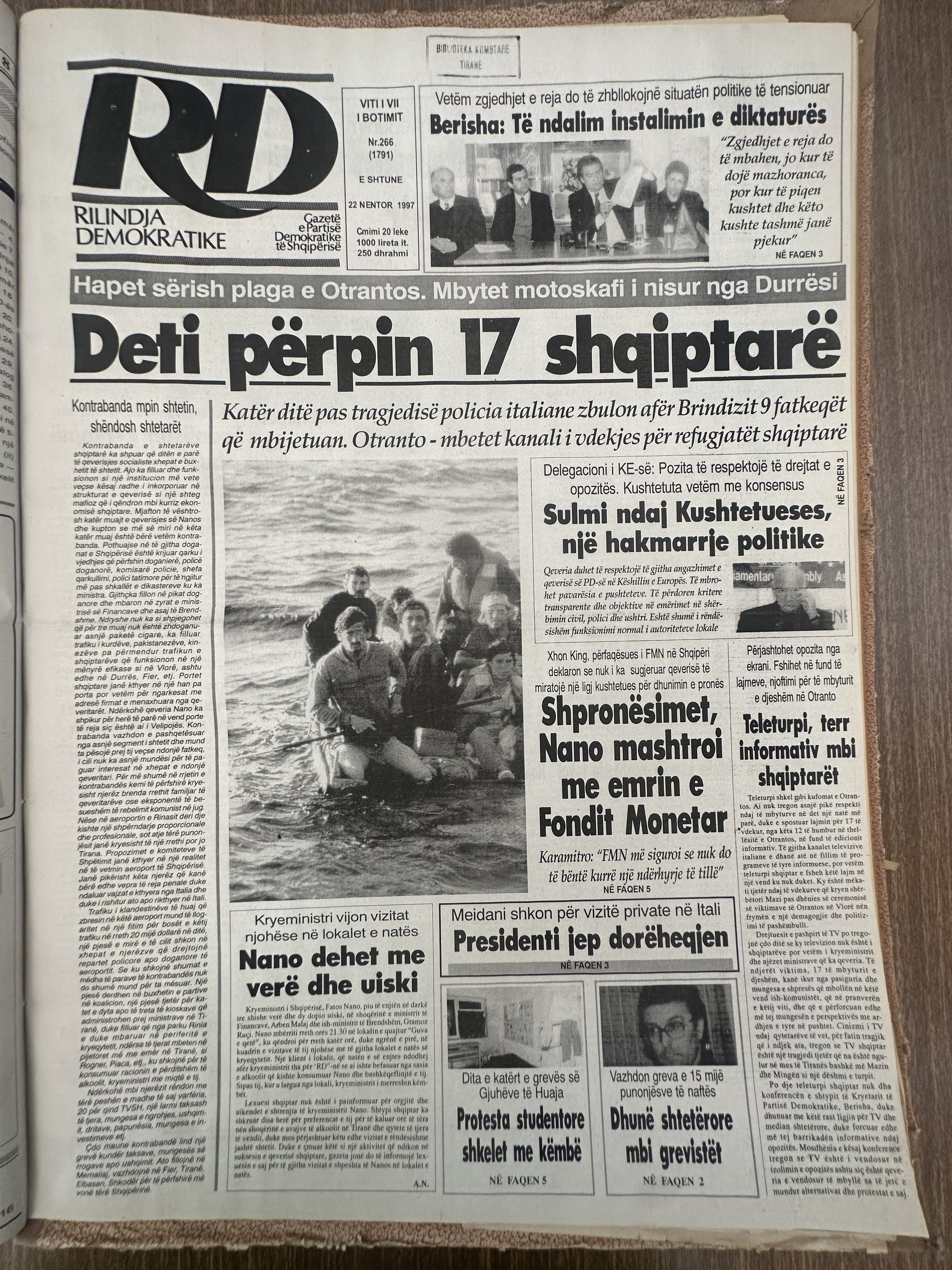 Rilindja Demokratike 1997-11-22