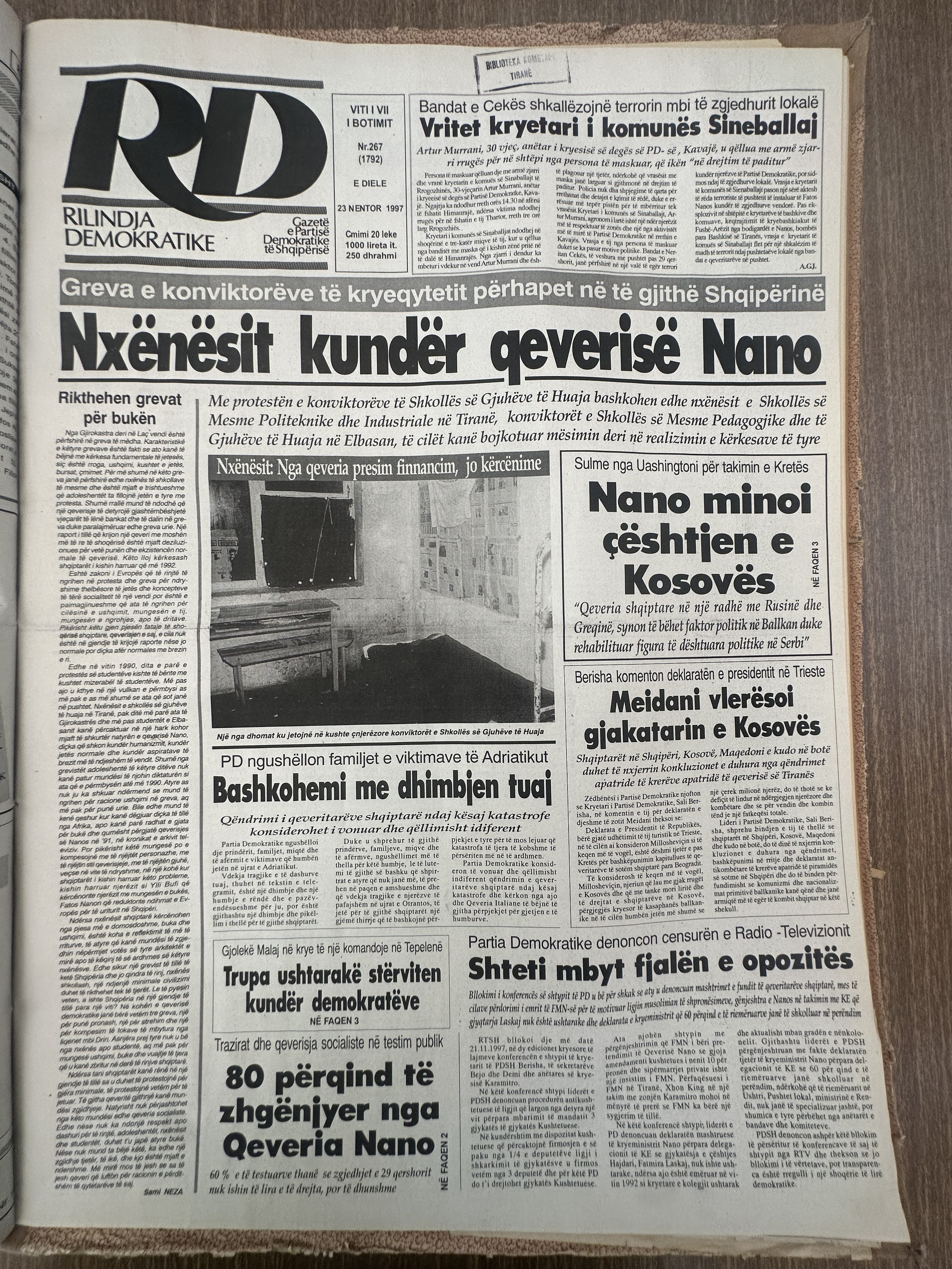 Rilindja Demokratike 1997-11-02