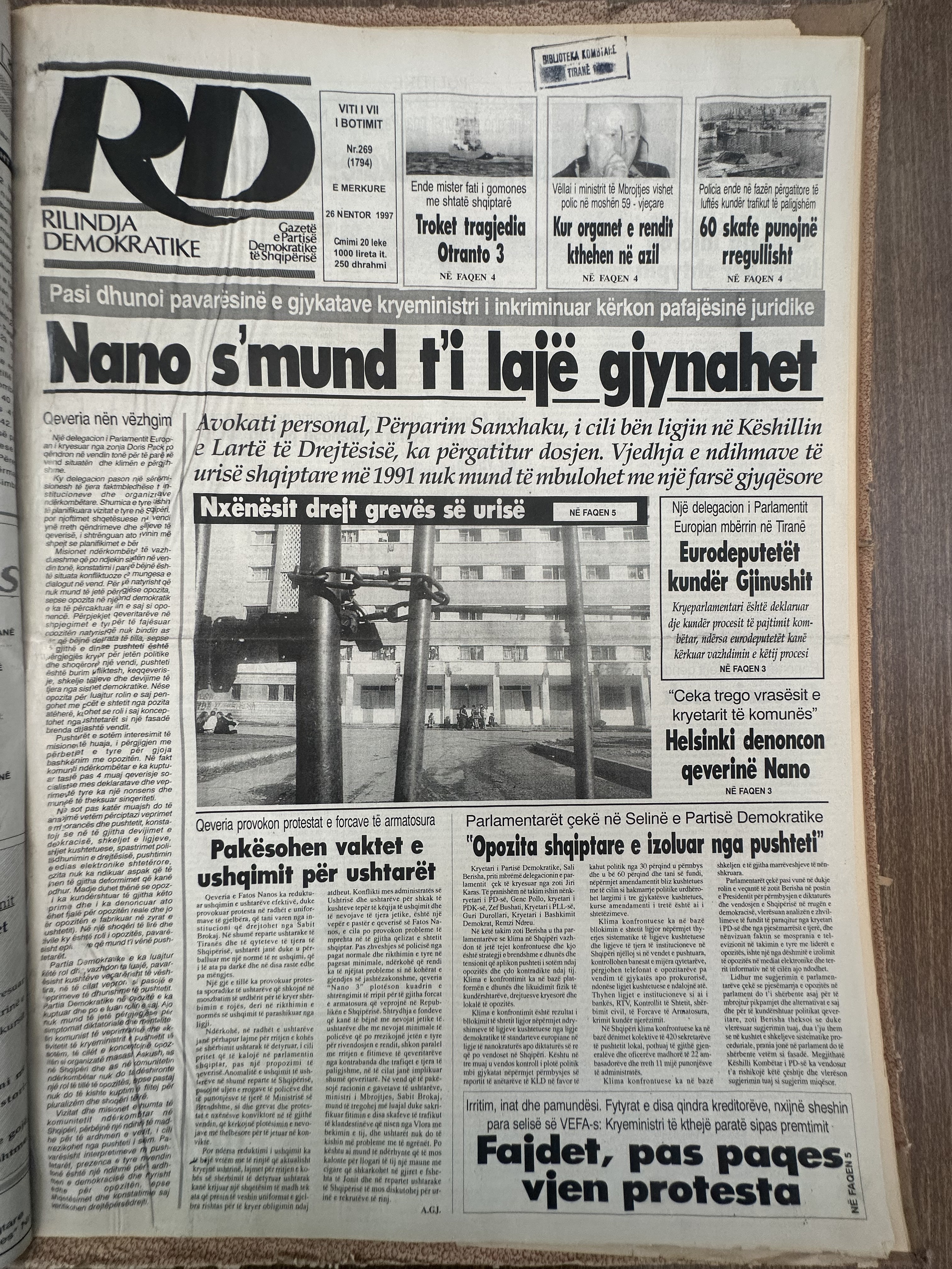 Rilindja Demokratike 1997-11-26
