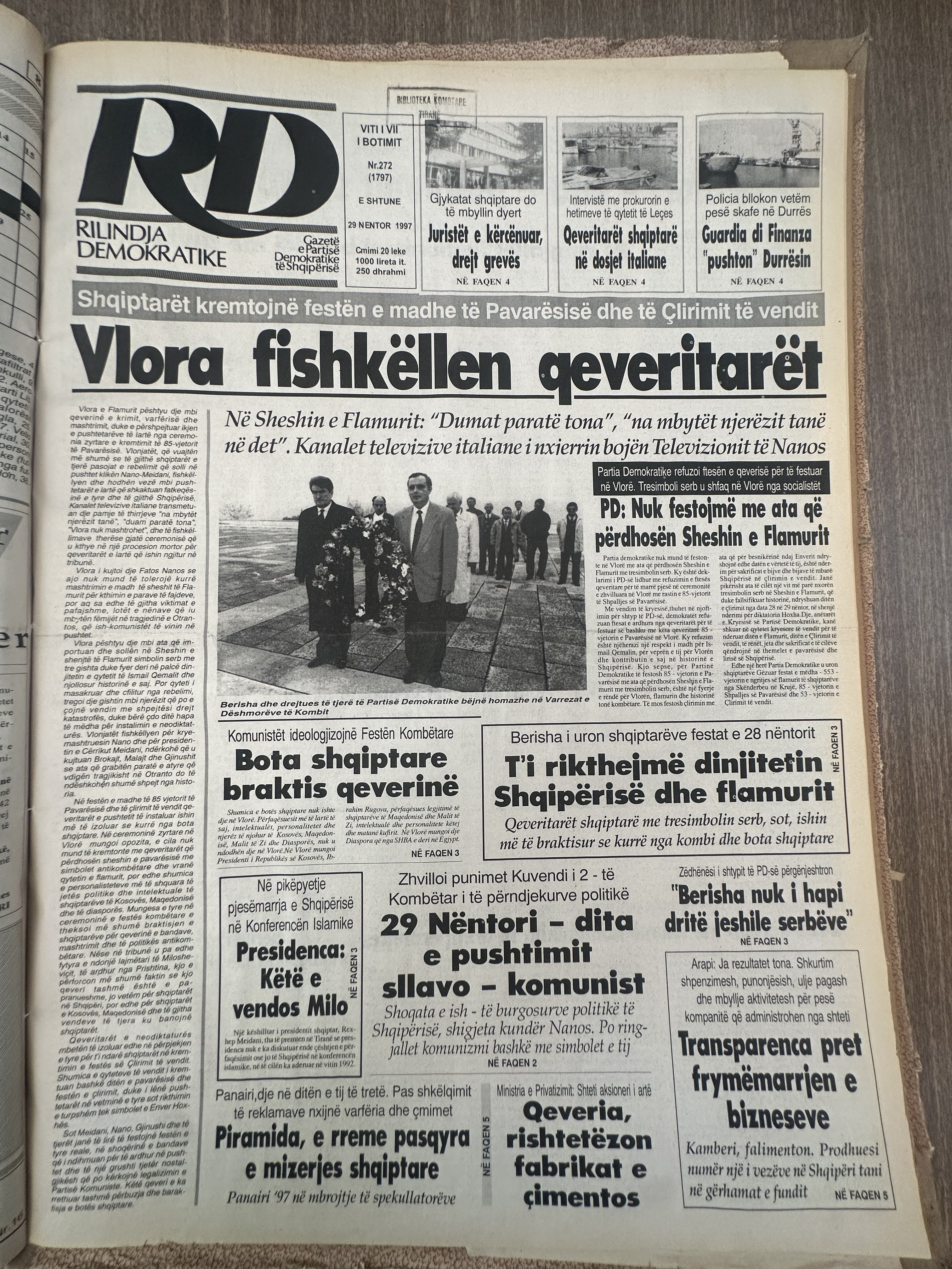 Rilindja Demokratike 1997-11-29