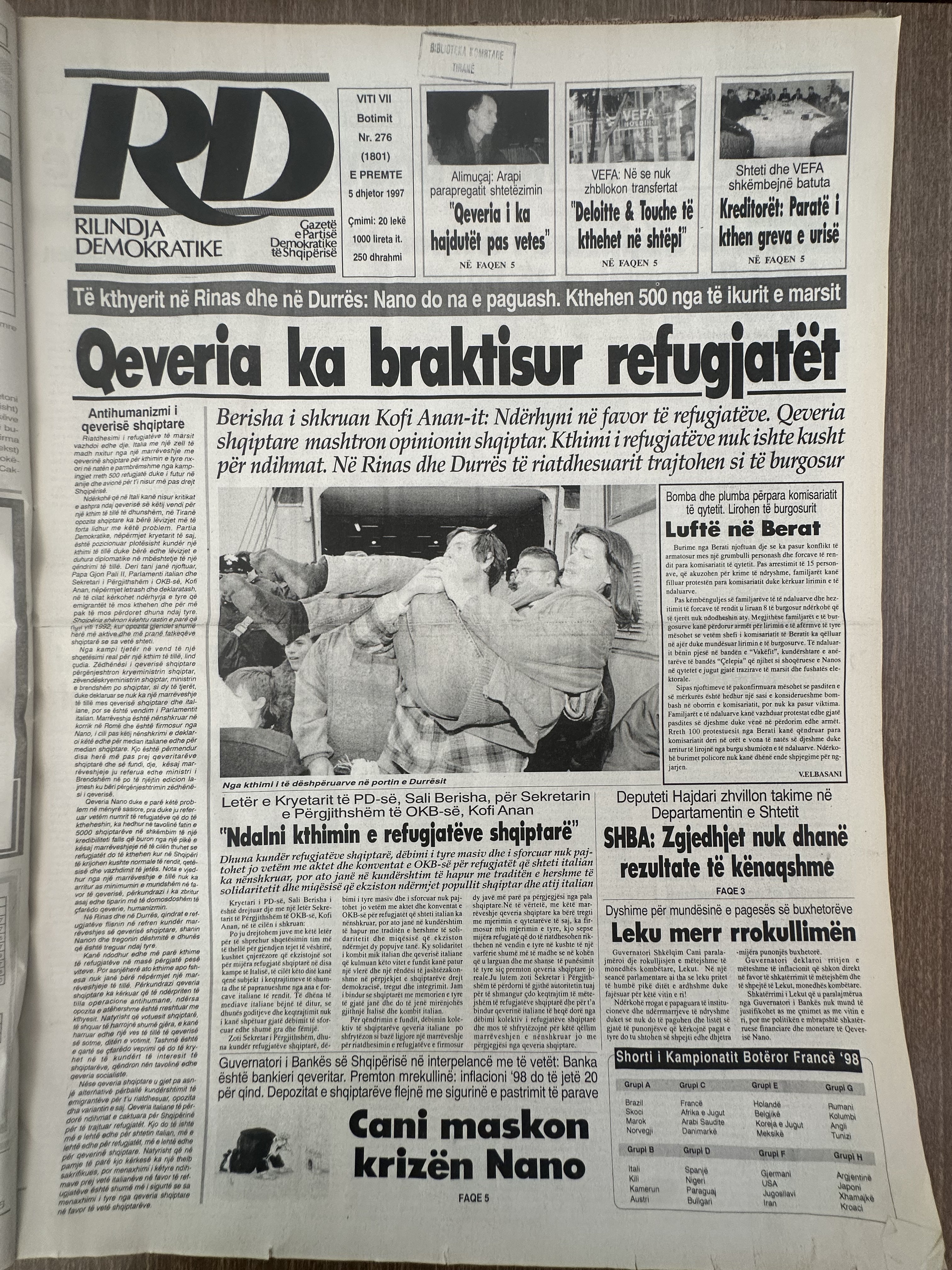 Rilindja Demokratike 1997-12-05