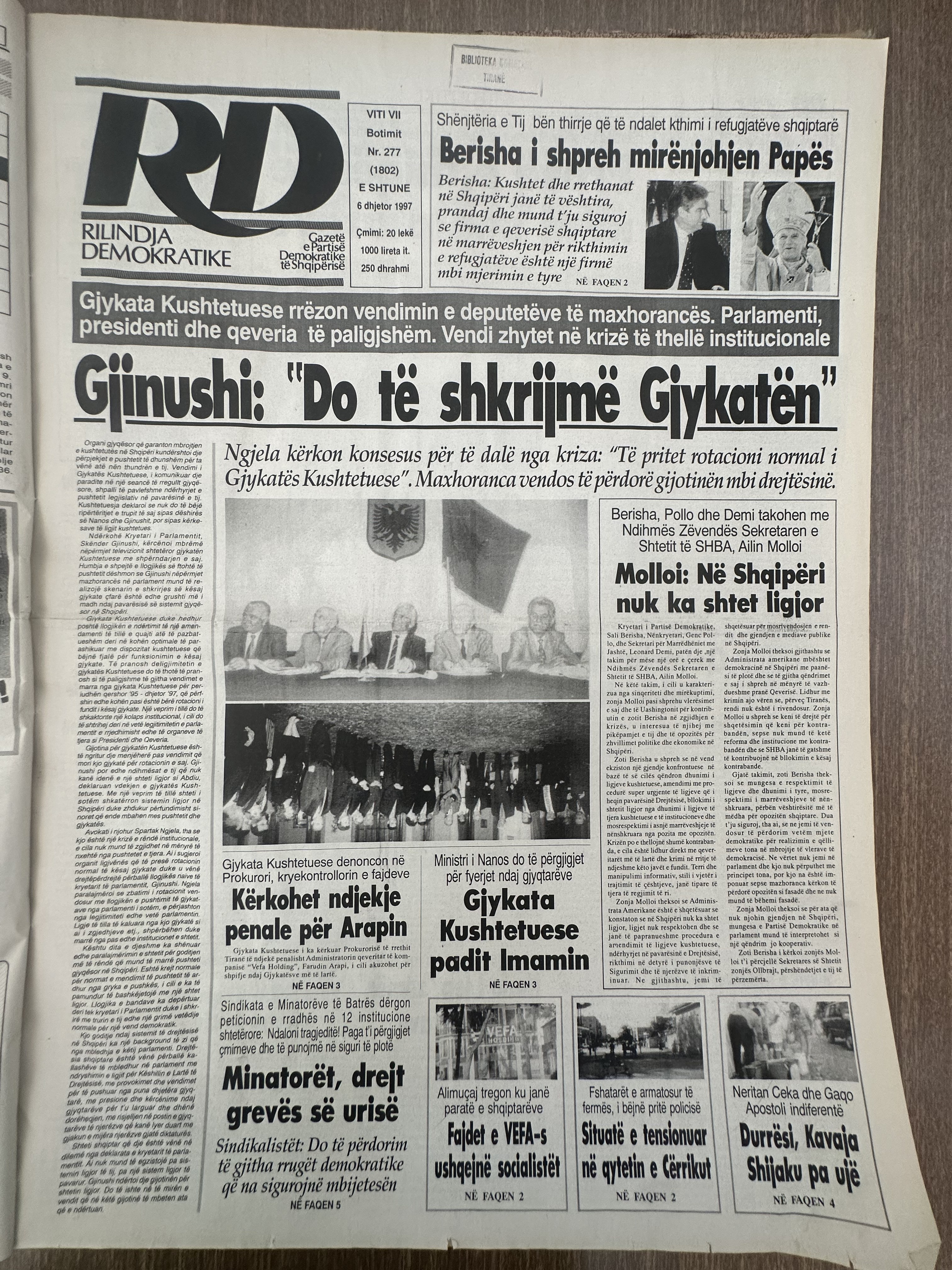 Rilindja Demokratike 1997-12-06