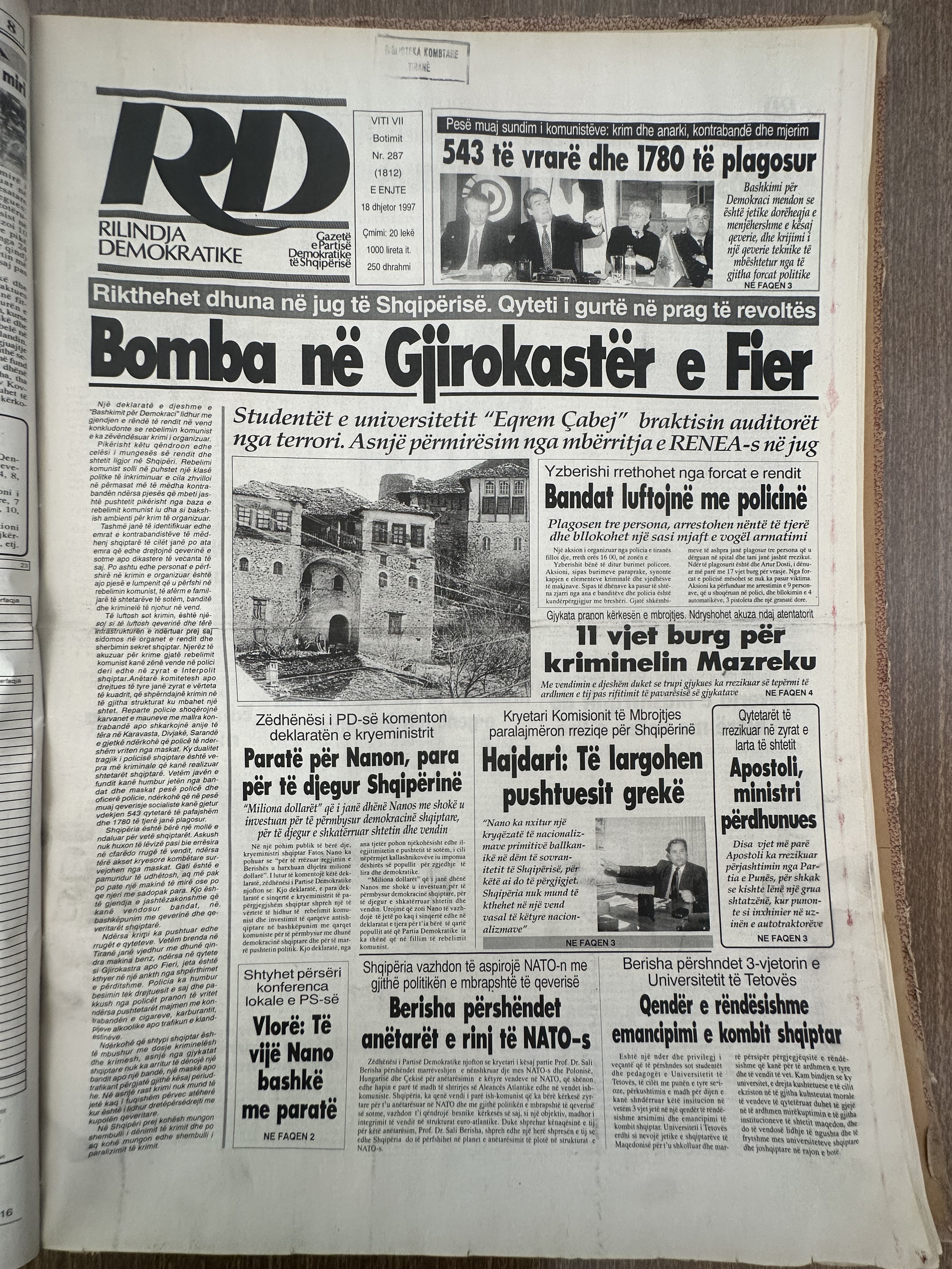 Rilindja Demokratike 1997-12-18