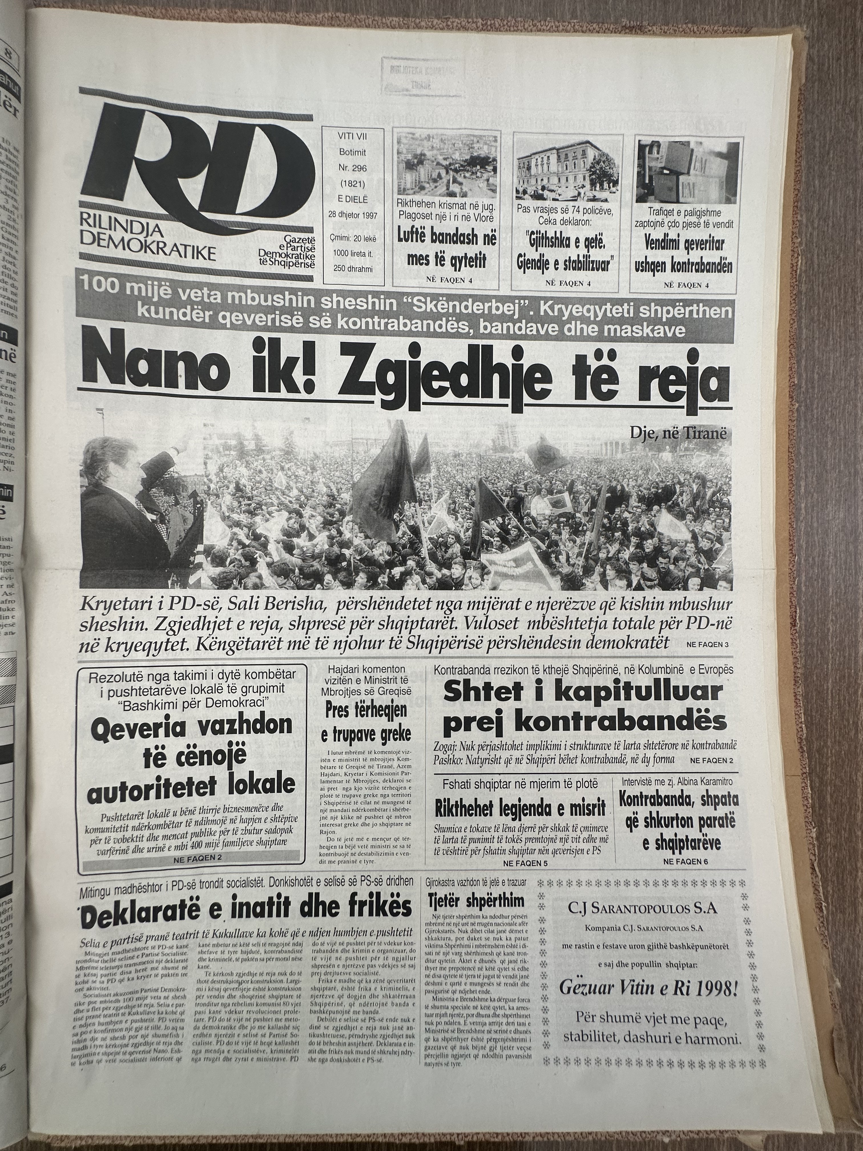 Rilindja Demokratike 1997-09-28