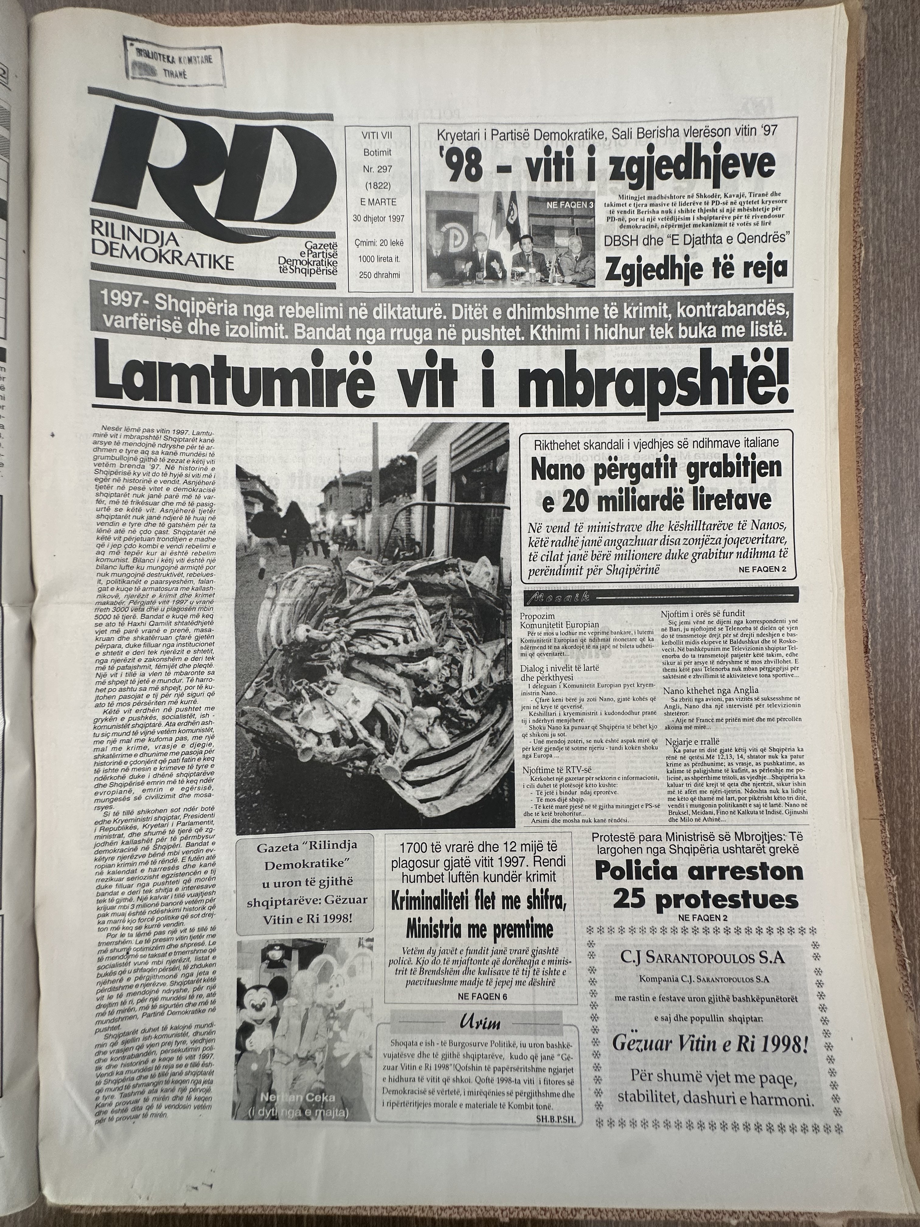 Rilindja Demokratike 1997-12-30