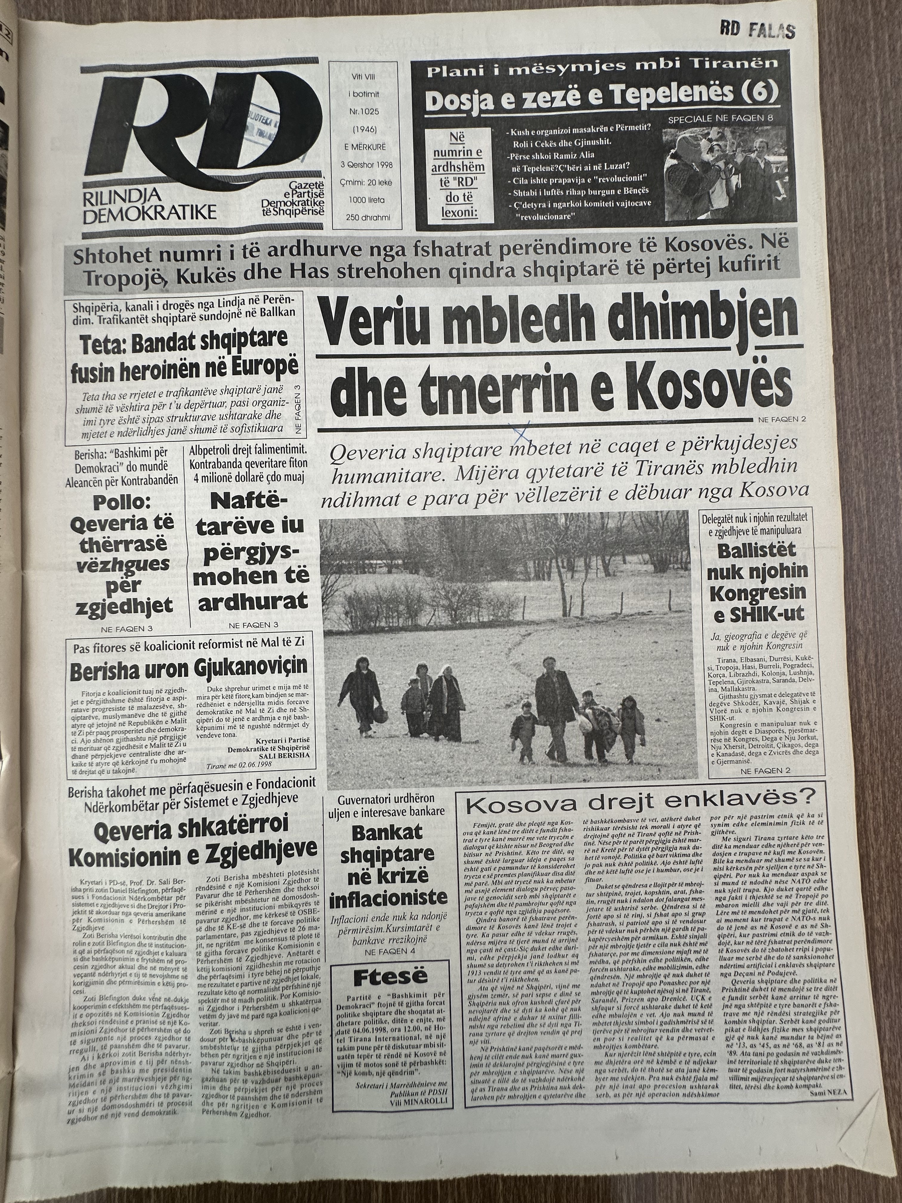 Rilindja Demokratike 1998-06-03