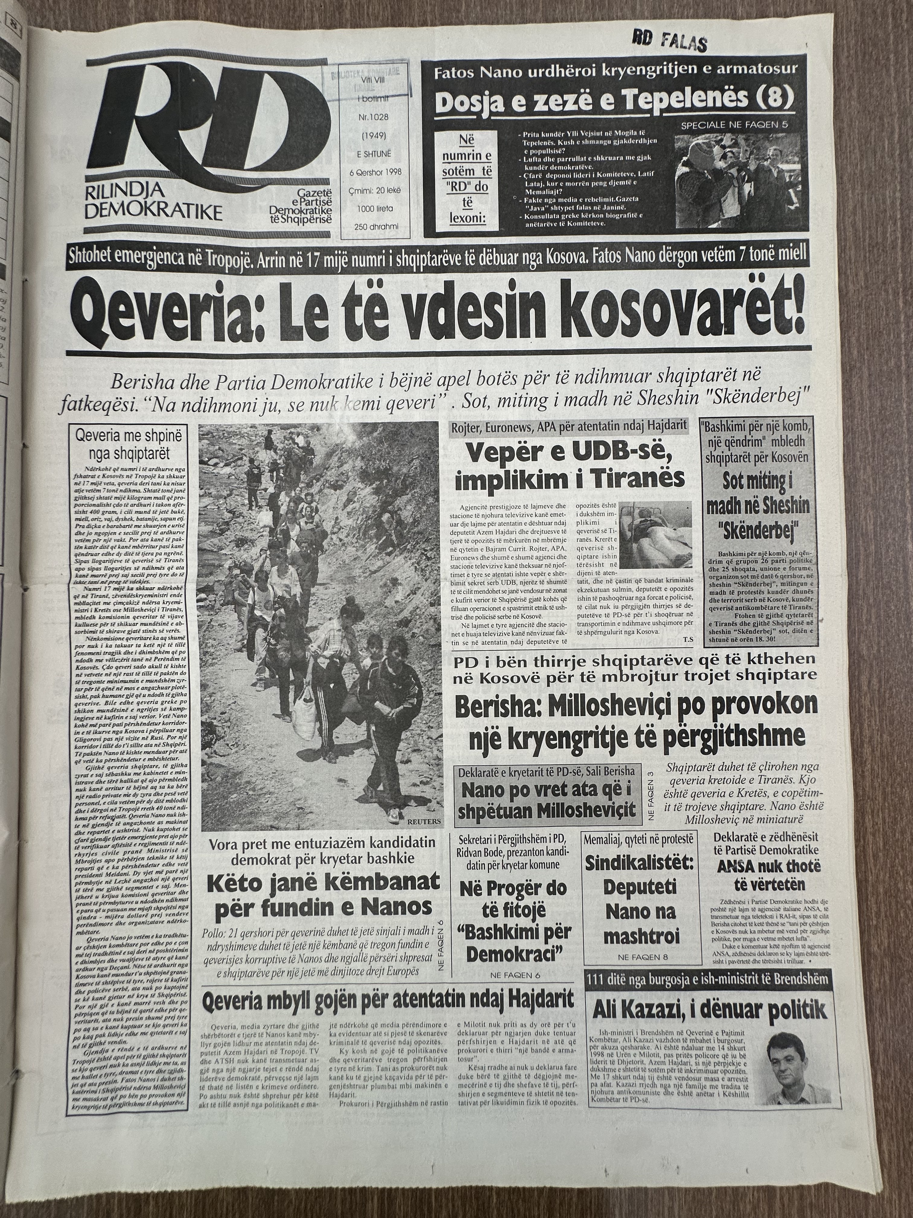 Rilindja Demokratike 1998-07-20