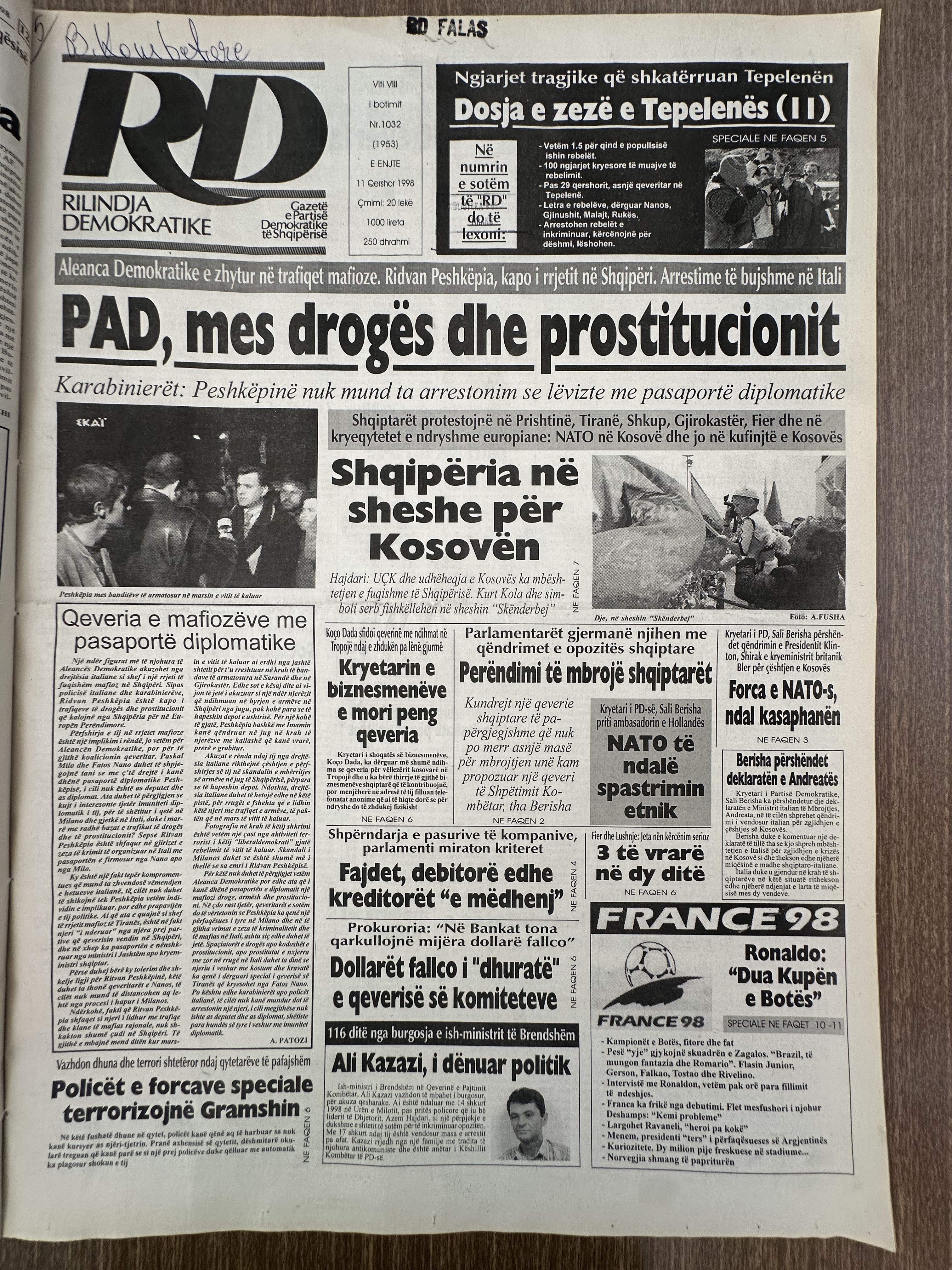 Rilindja Demokratike 1998-06-11