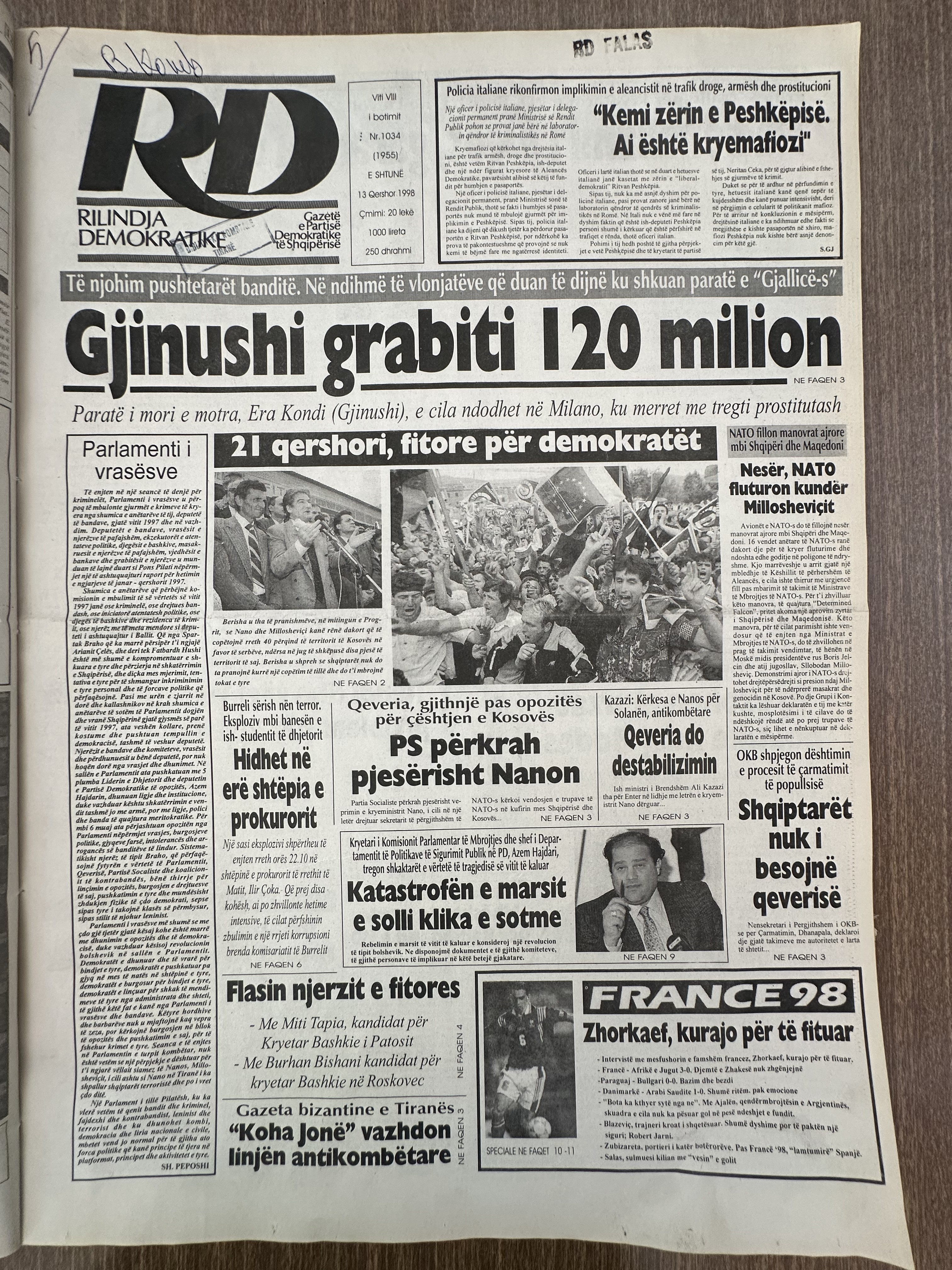 Rilindja Demokratike 1998-06-18