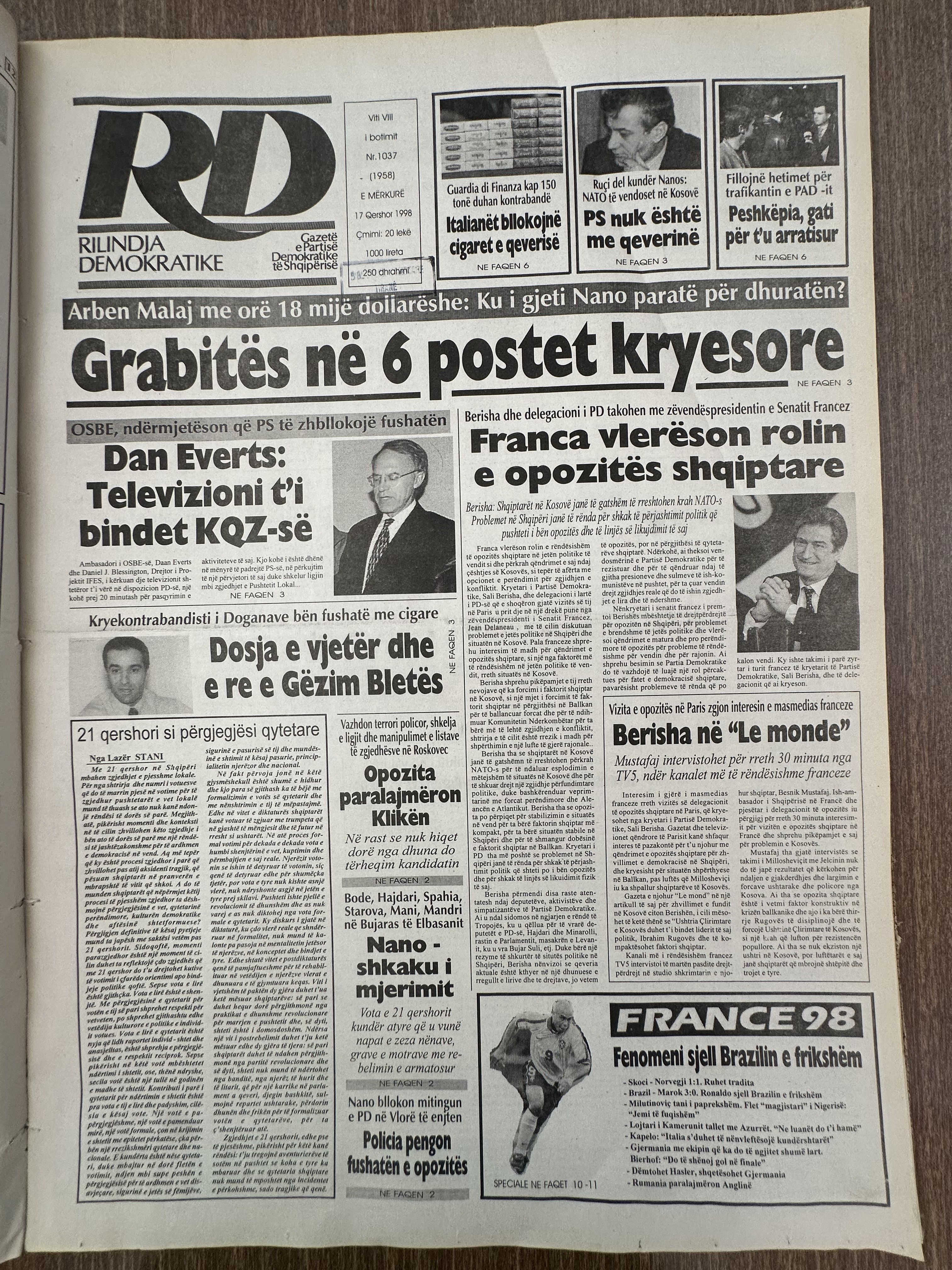 Rilindja Demokratike 1998-06-17