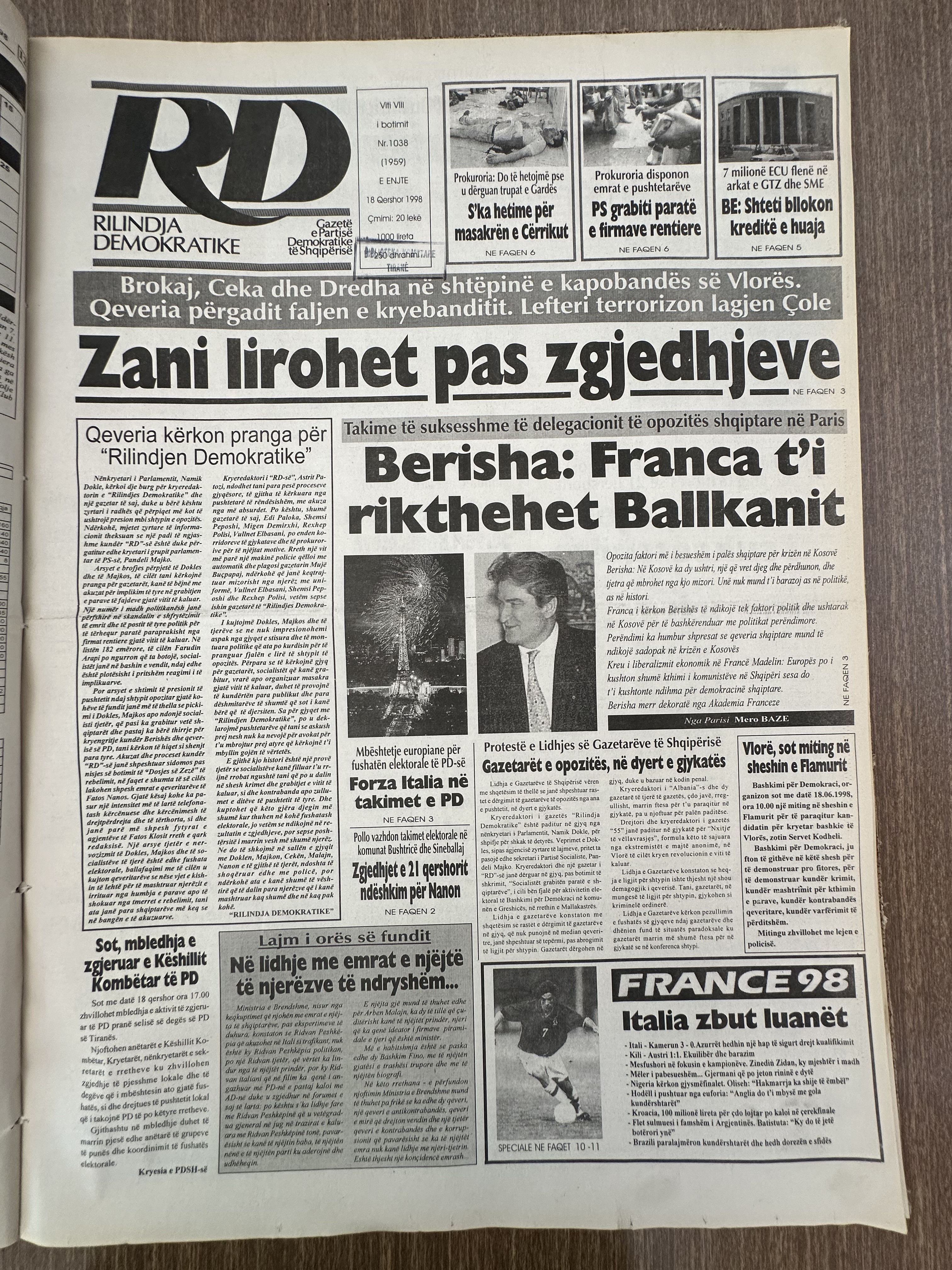 Rilindja Demokratike 1998-10-18