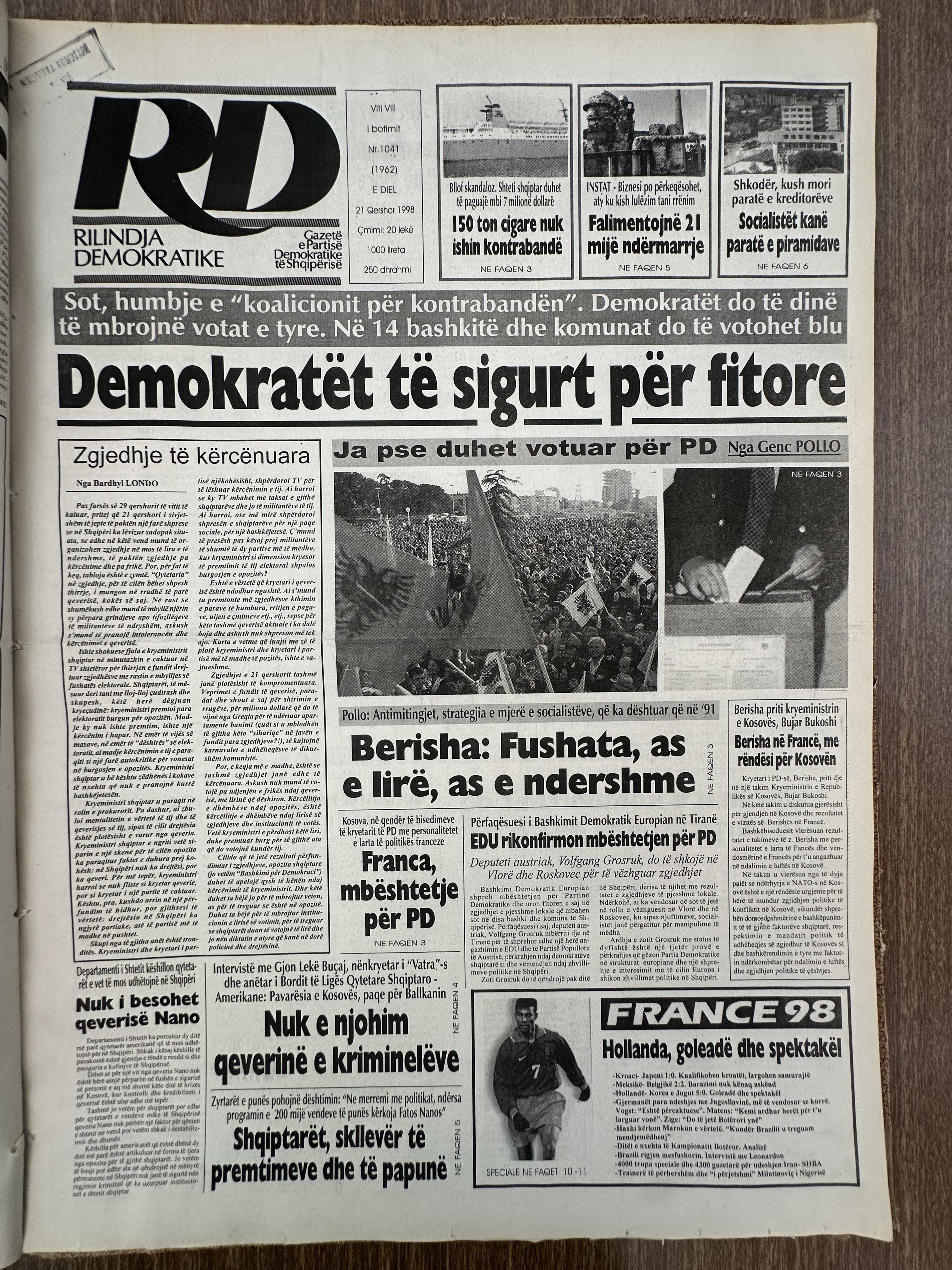 Rilindja Demokratike 1998-06-21