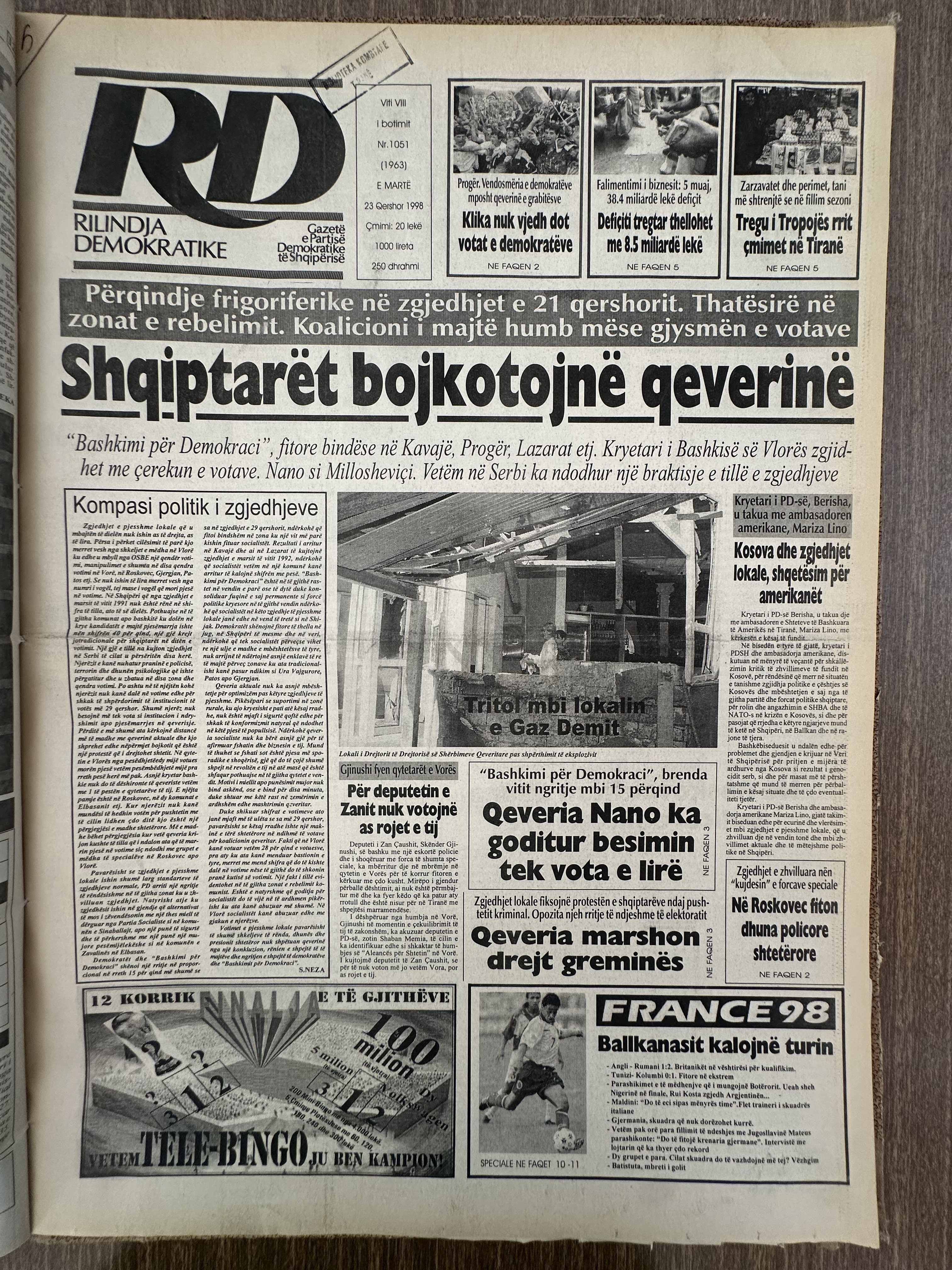 Rilindja Demokratike 1998-03-03