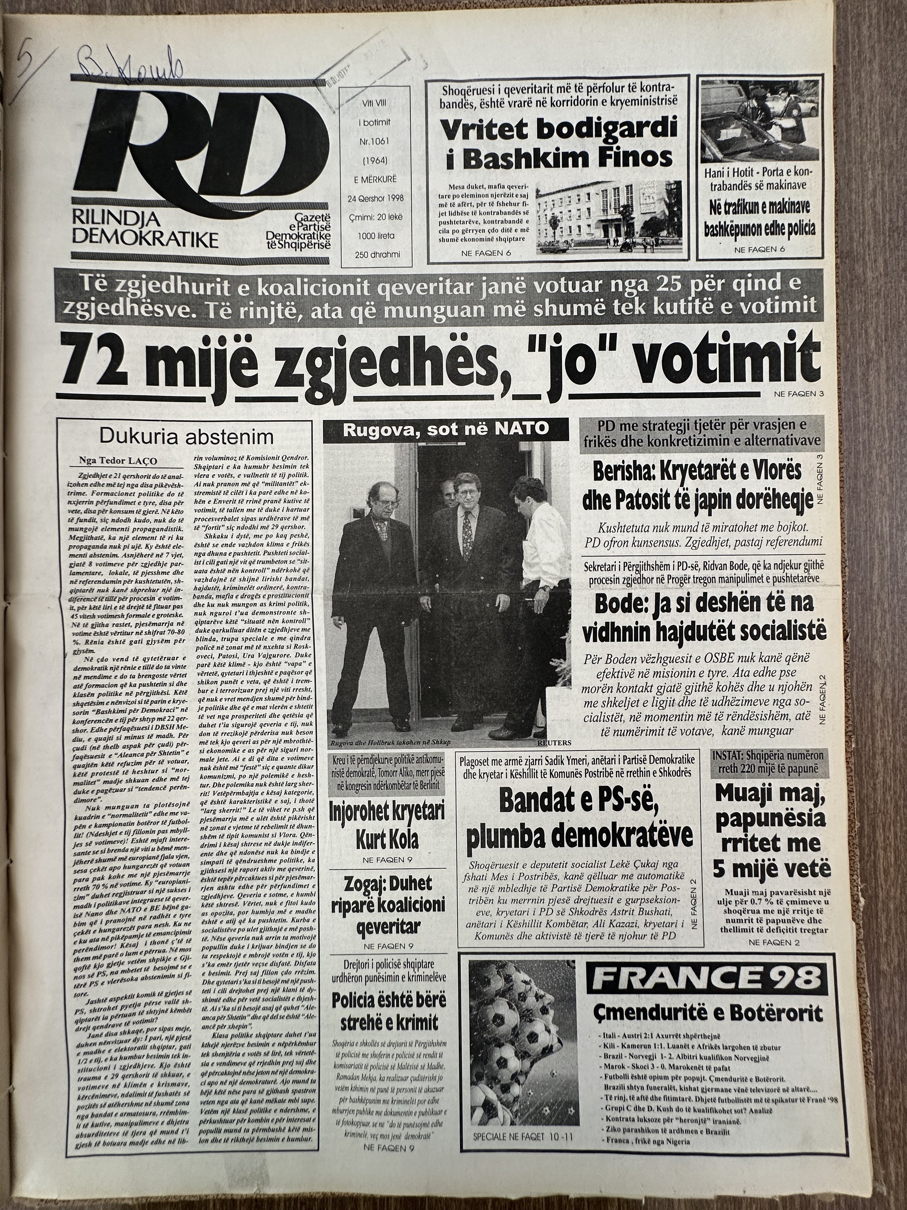 Rilindja Demokratike 1998-06-24