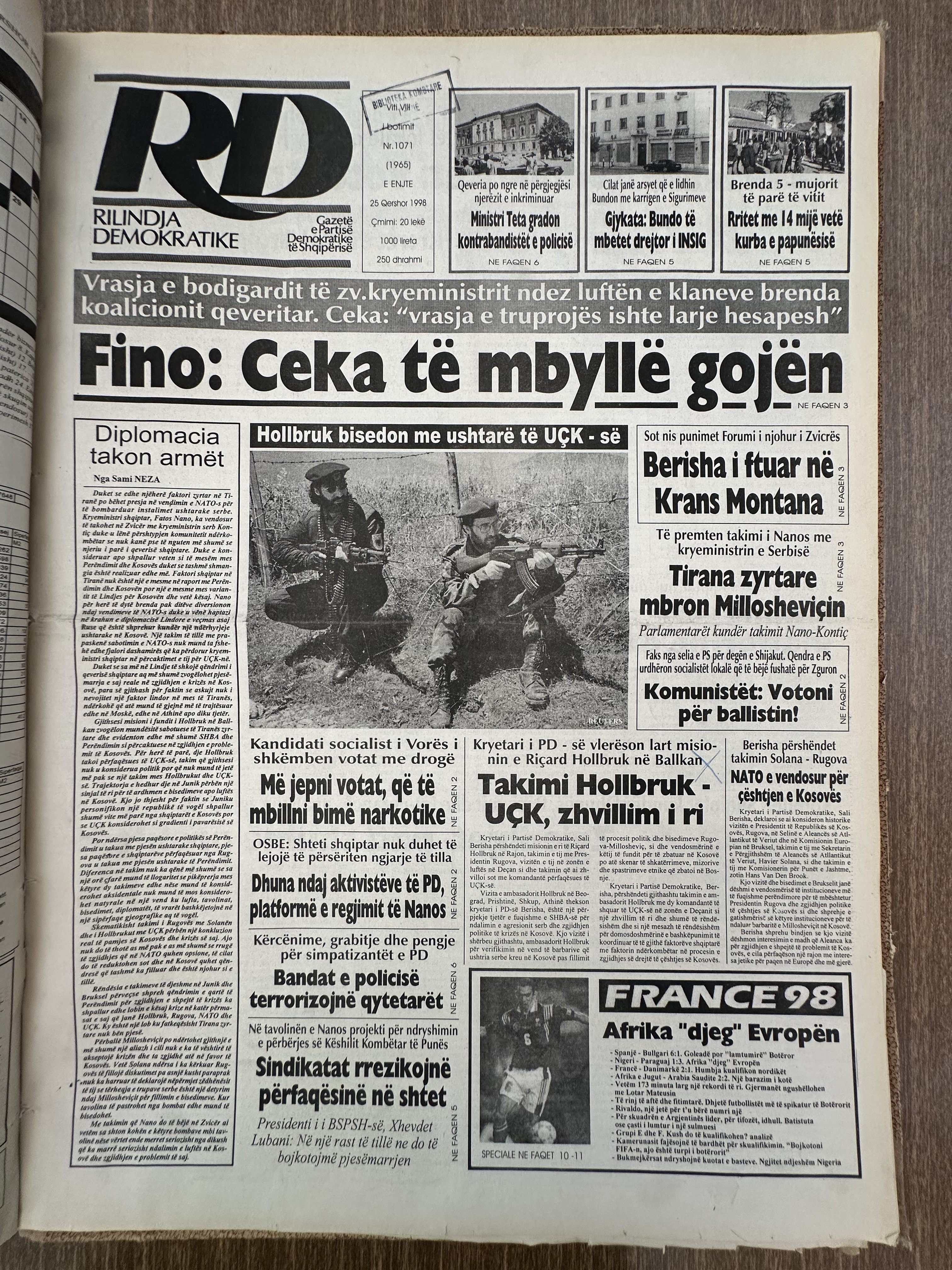 Rilindja Demokratike 1998-06-25