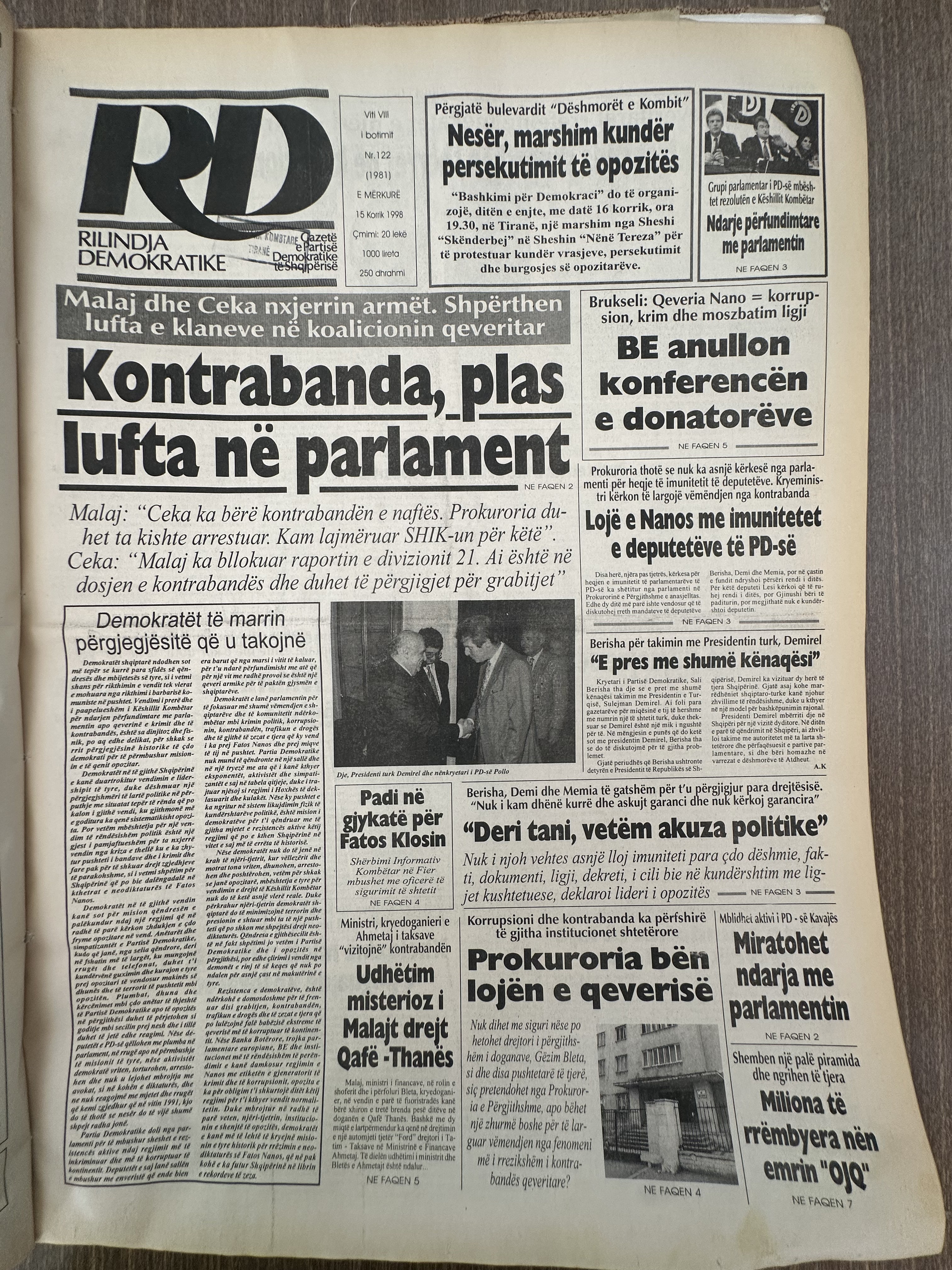 Rilindja Demokratike 1998-07-15