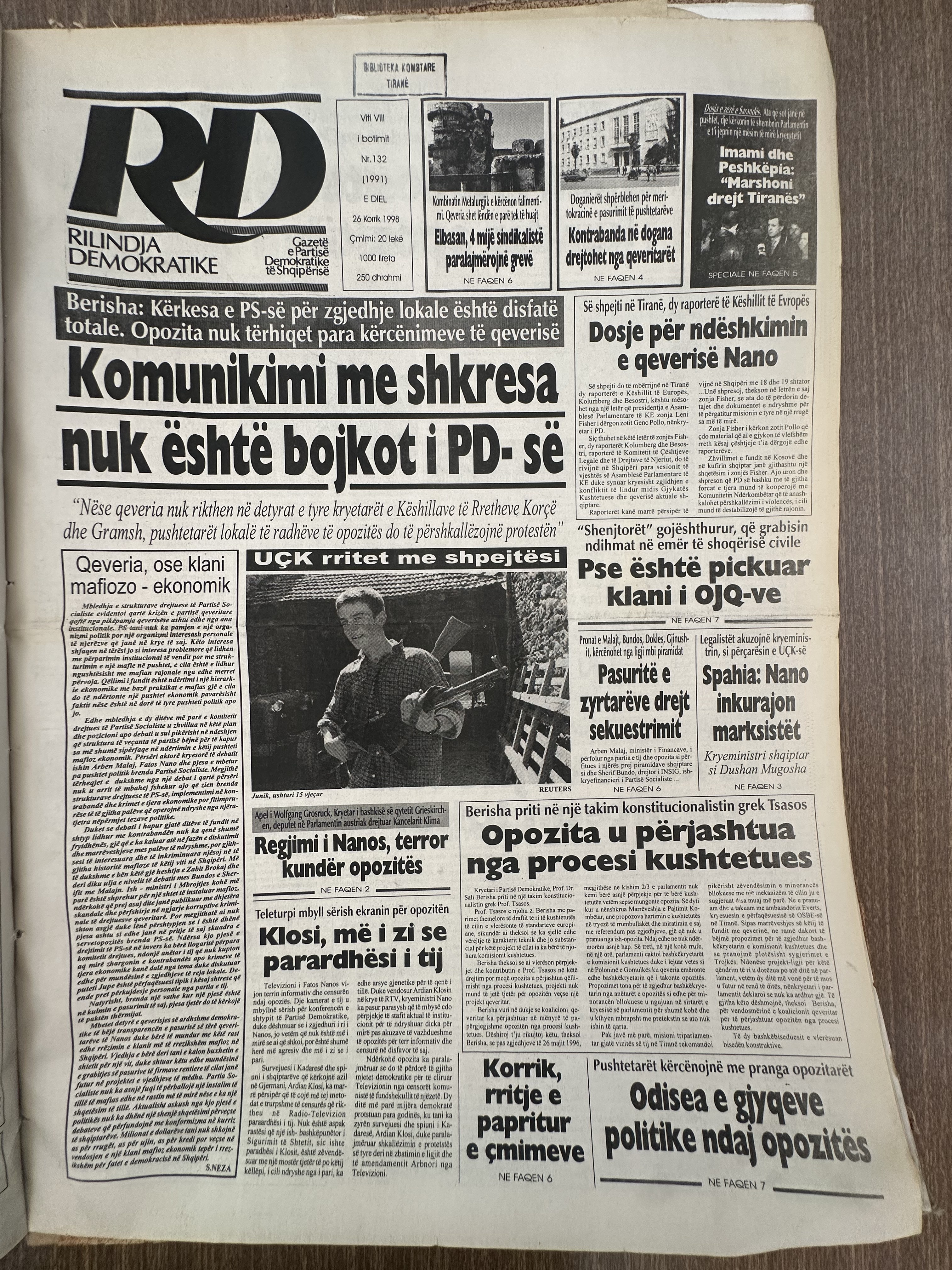 Rilindja Demokratike 1998-07-26
