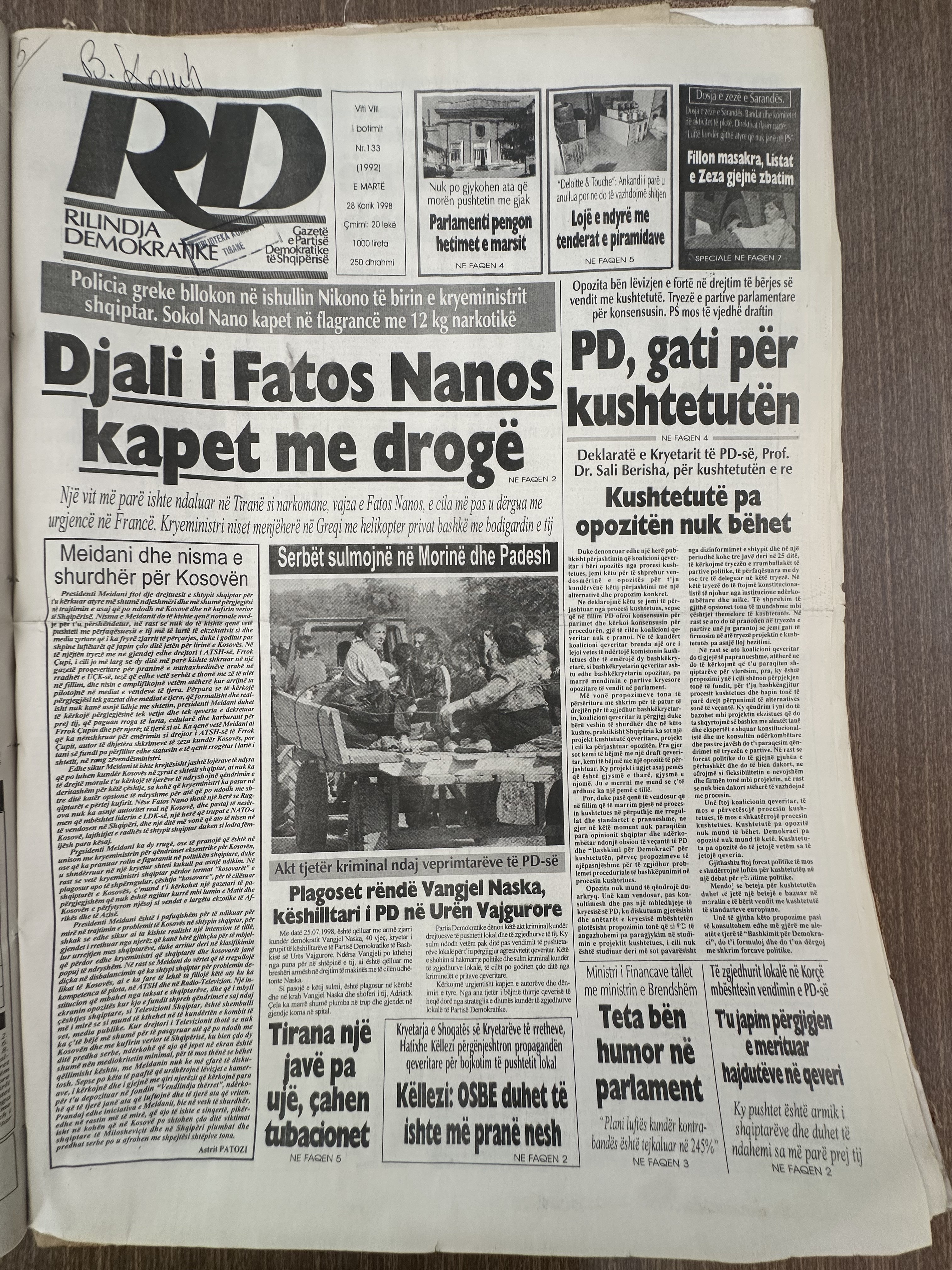 Rilindja Demokratike 1998-07-28