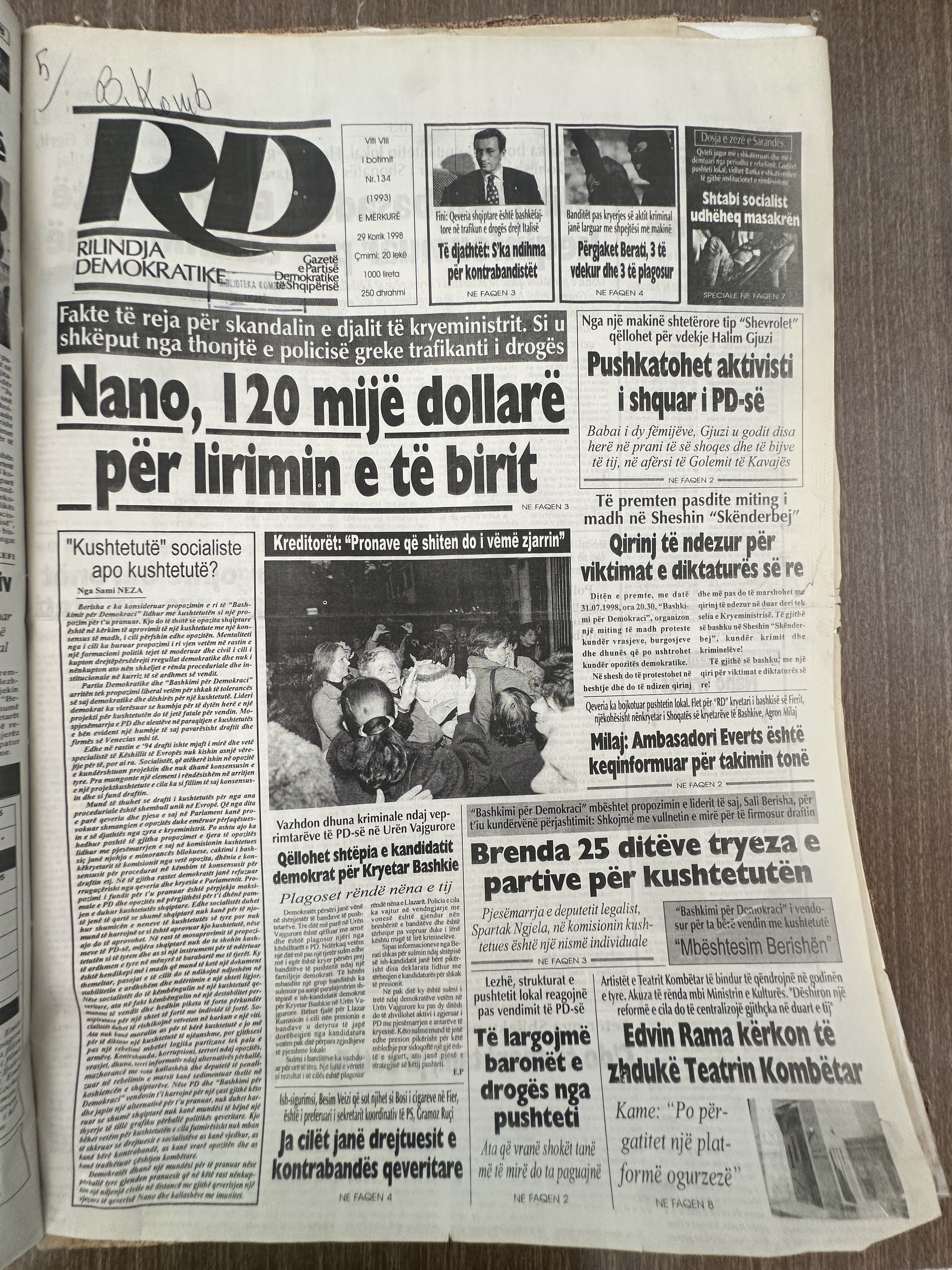 Rilindja Demokratike 1998-07-29