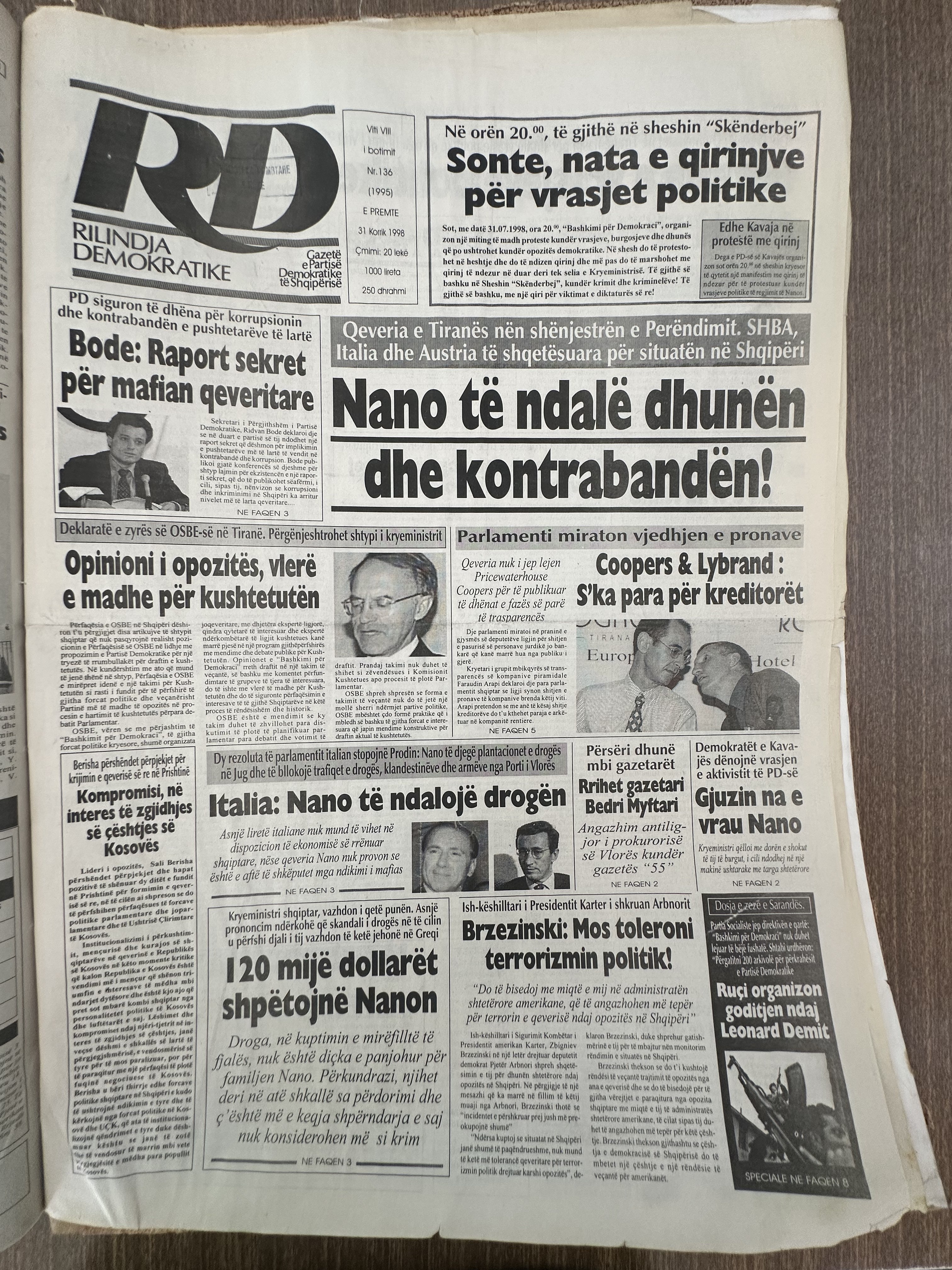 Rilindja Demokratike 1998-07-31