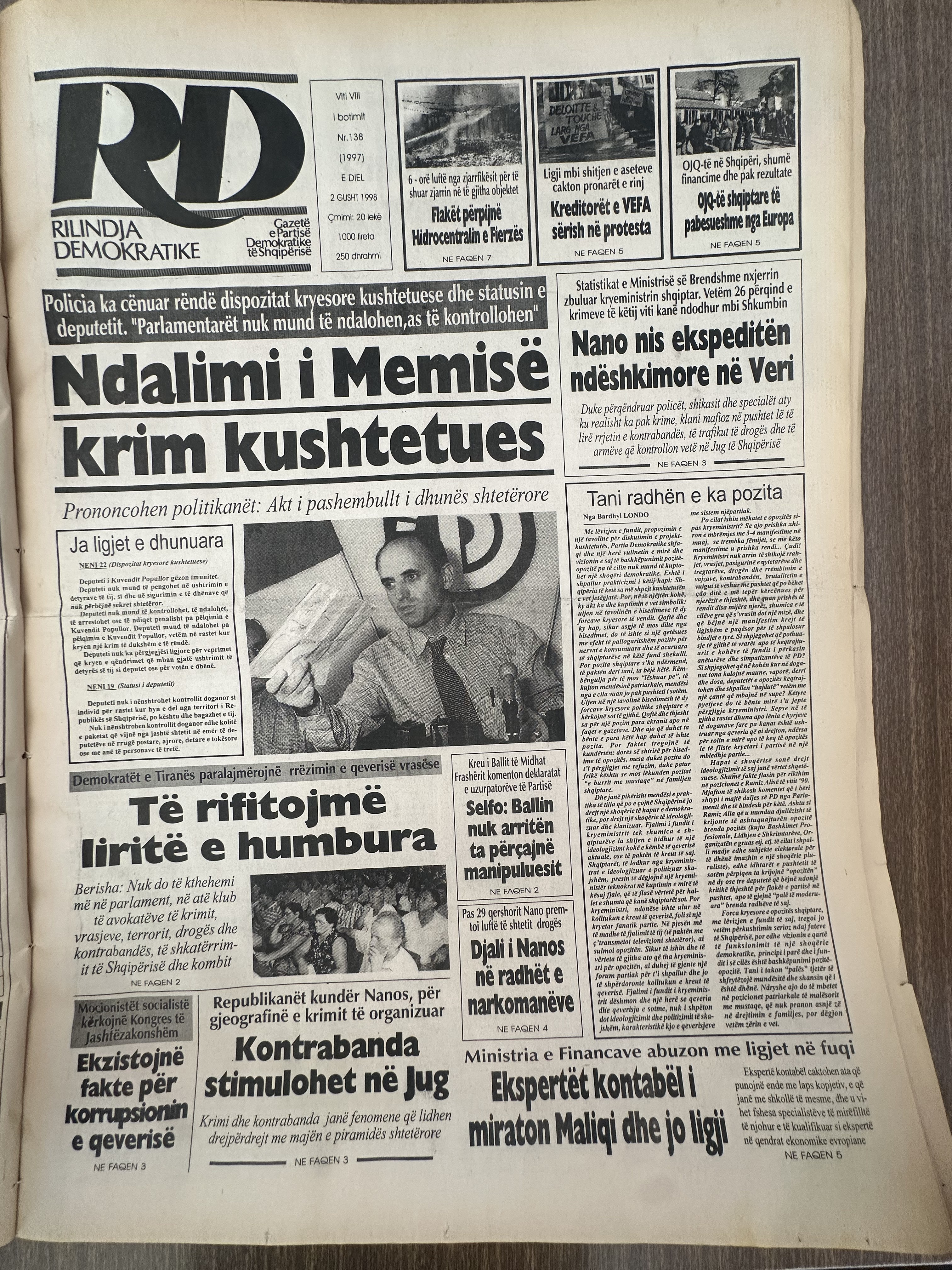 Rilindja Demokratike 1998-08-02