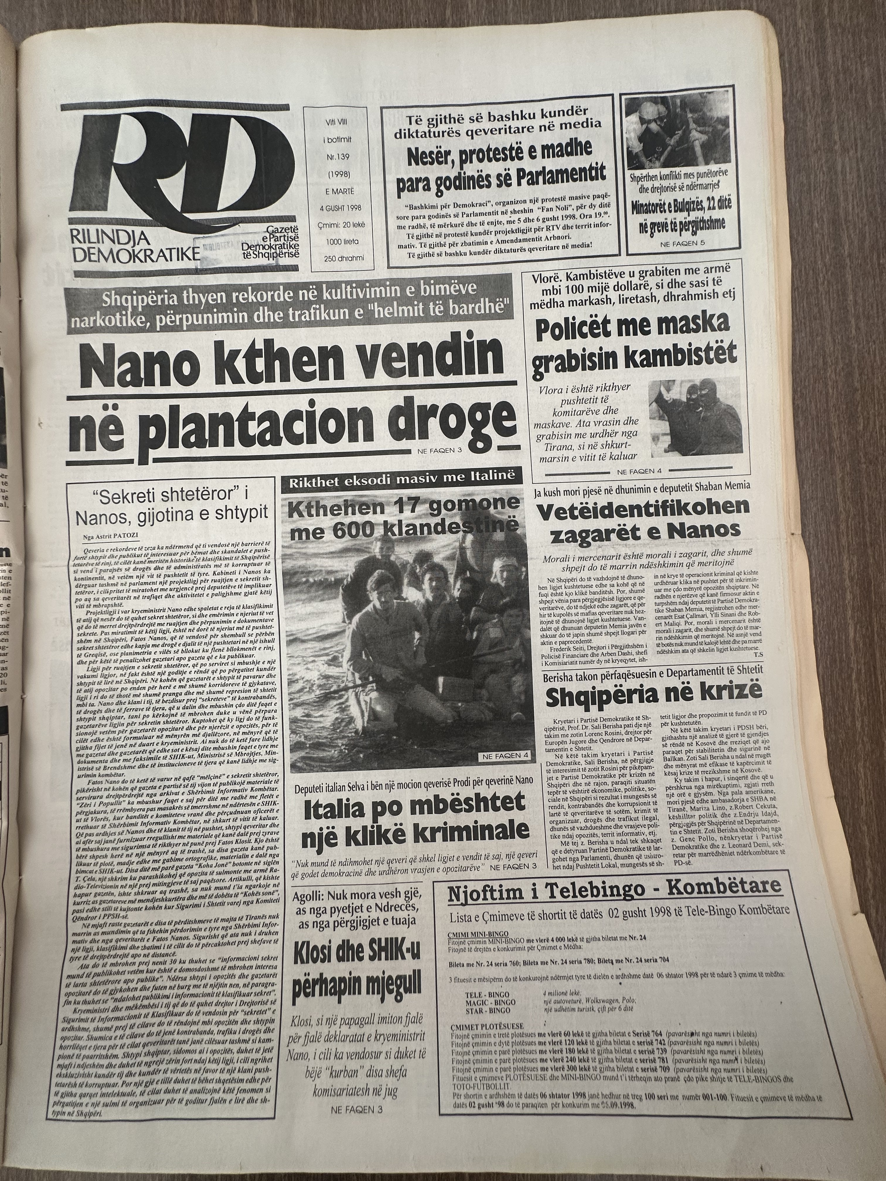 Rilindja Demokratike 1998-08-04