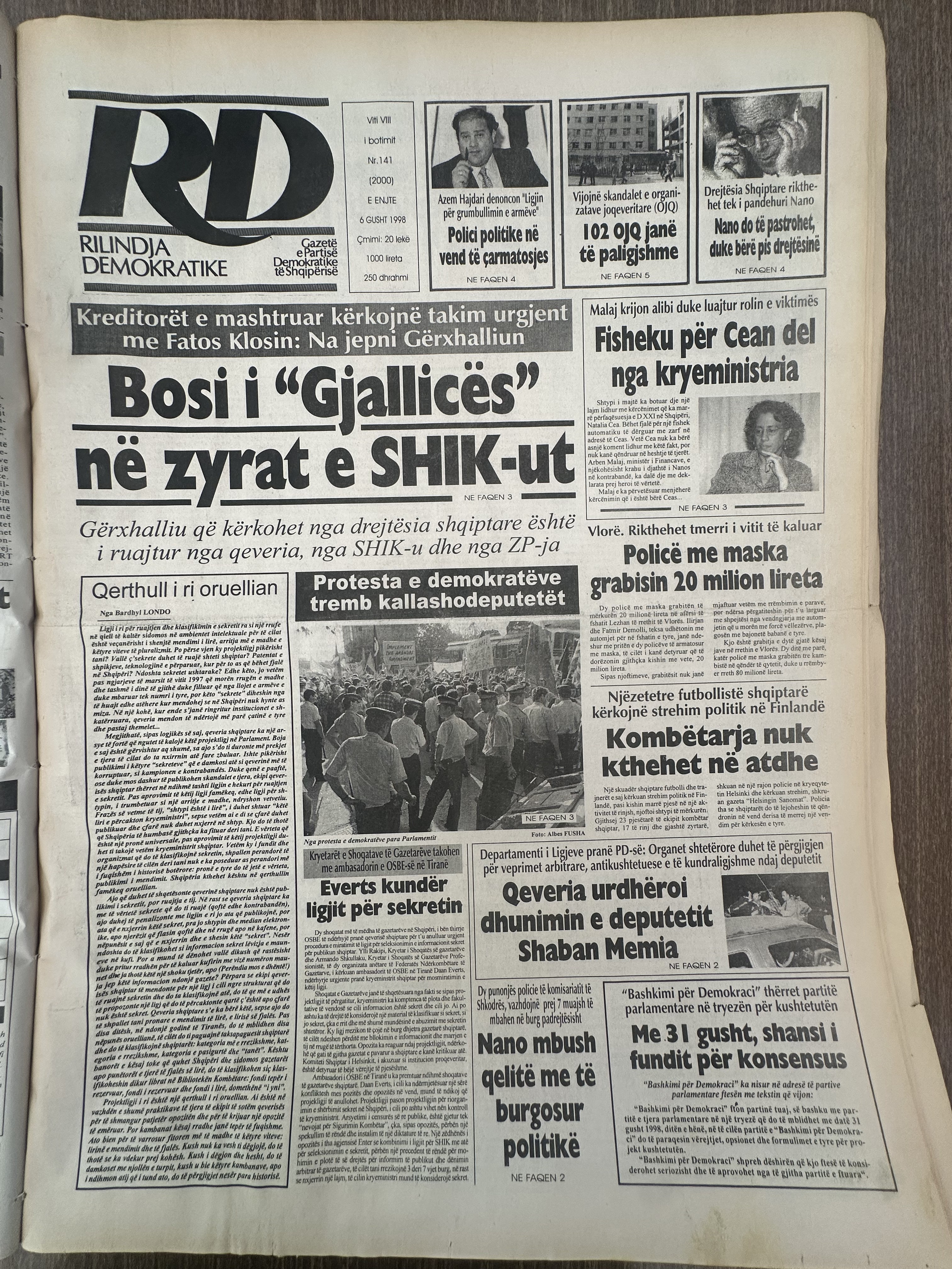Rilindja Demokratike 1998-08-06