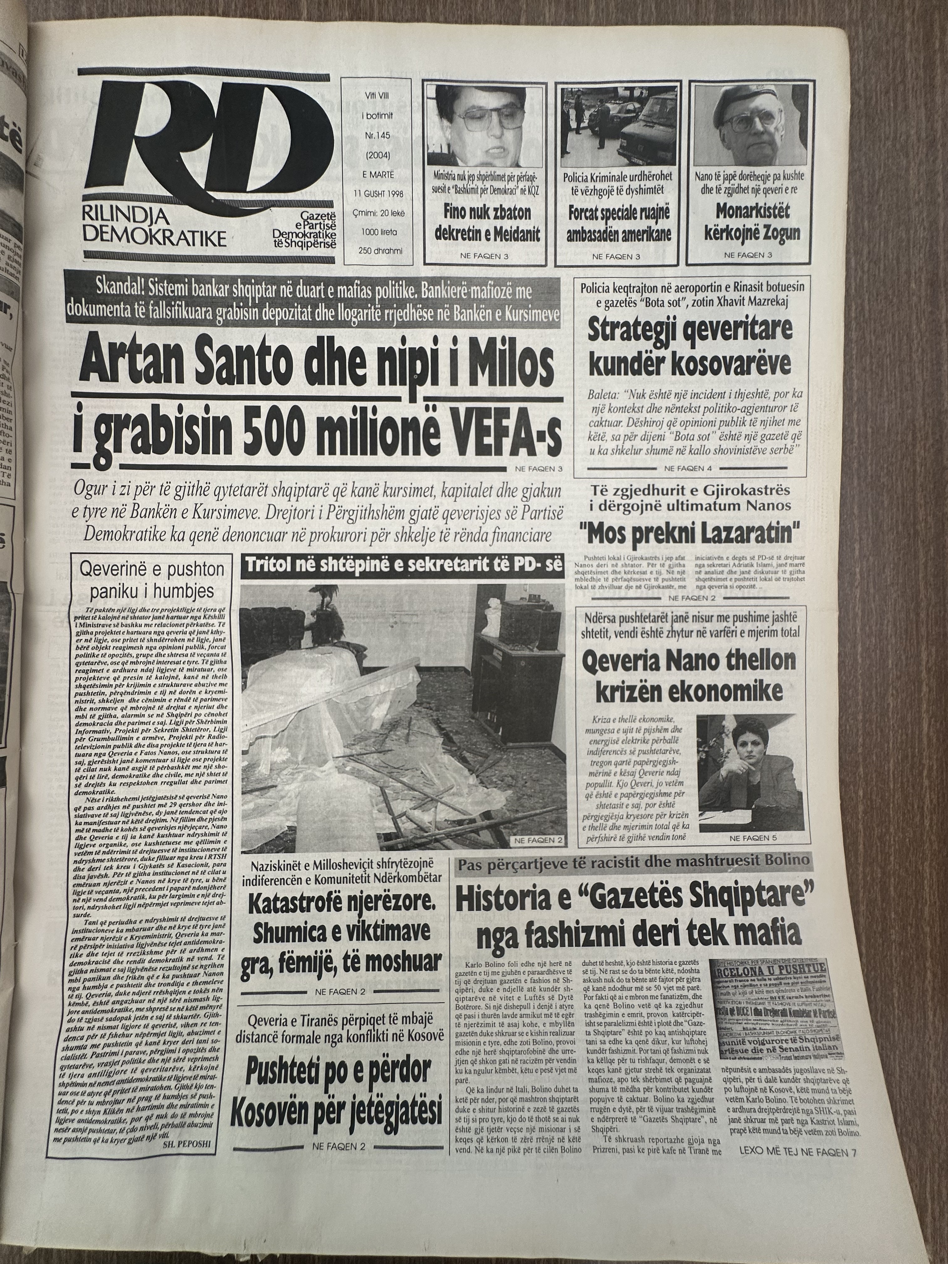 Rilindja Demokratike 1998-08-11