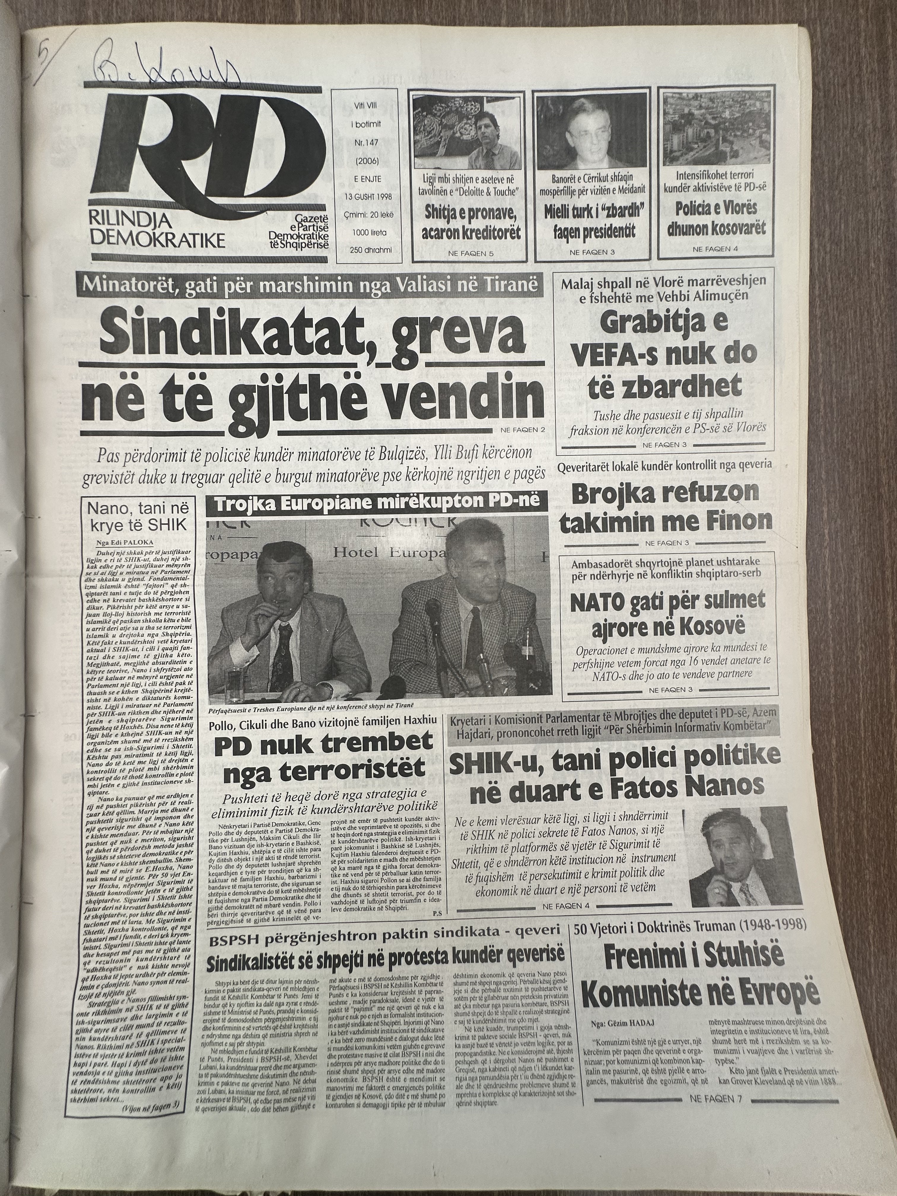 Rilindja Demokratike 1998-08-13