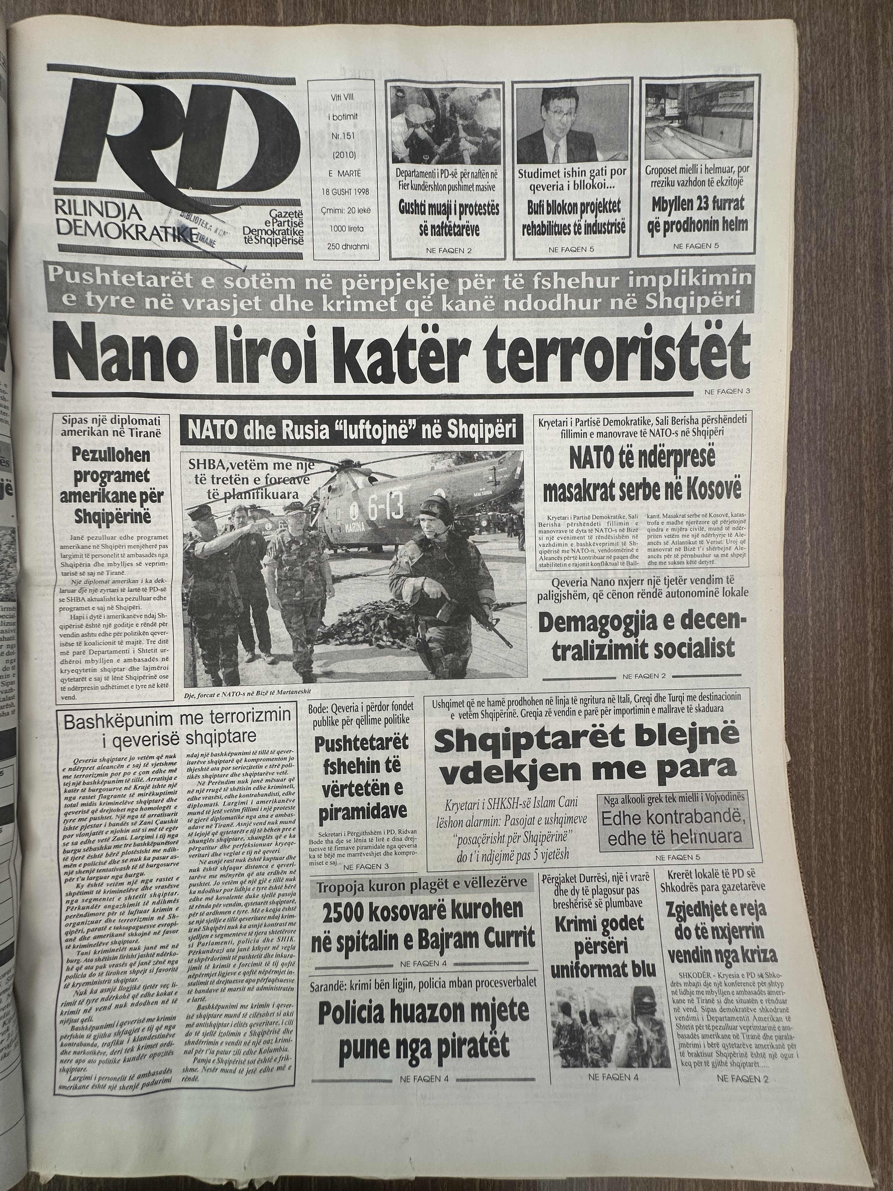 Rilindja Demokratike 1998-08-18
