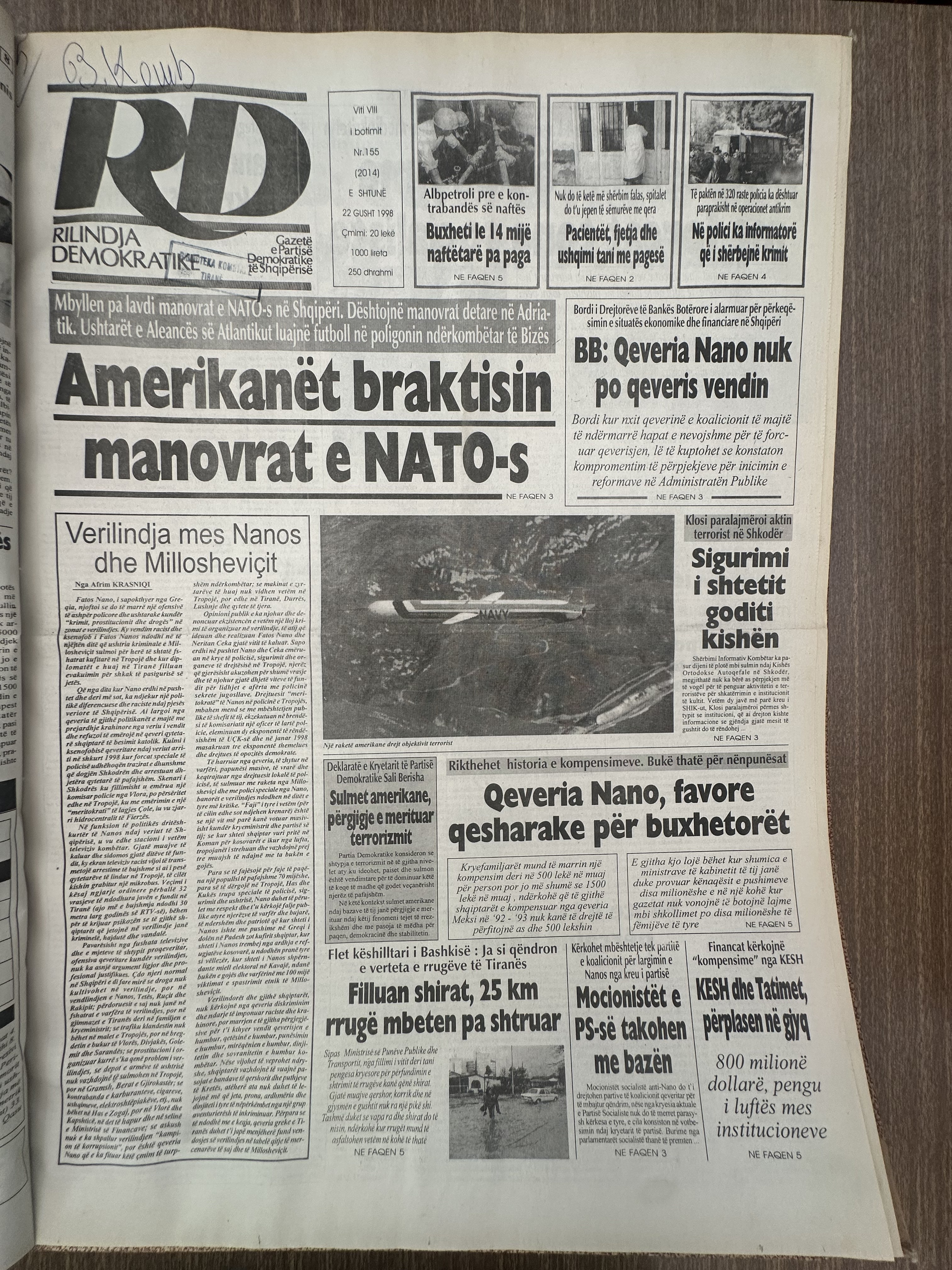 Rilindja Demokratike 1998-08-22