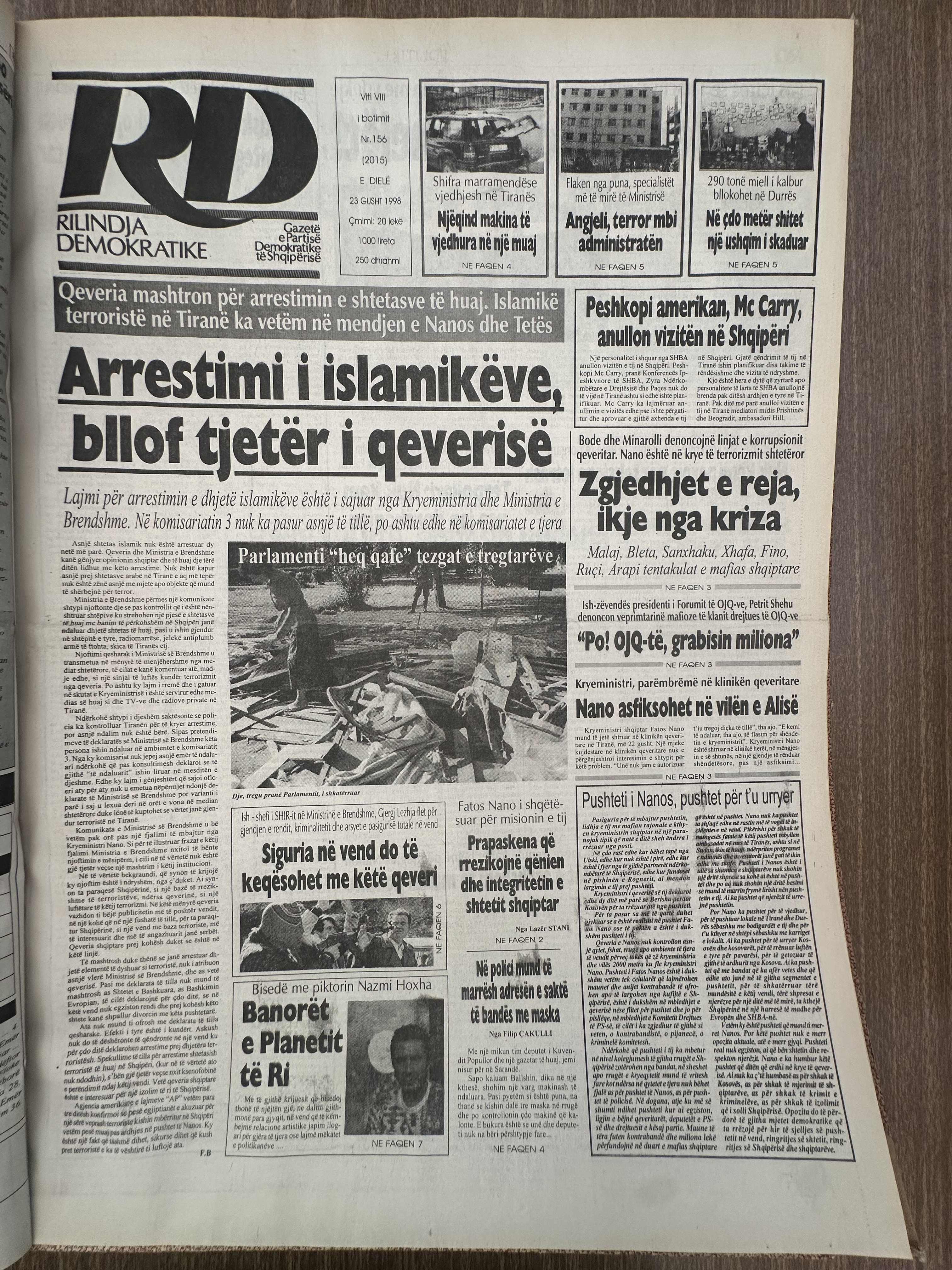 Rilindja Demokratike 1998-08-23