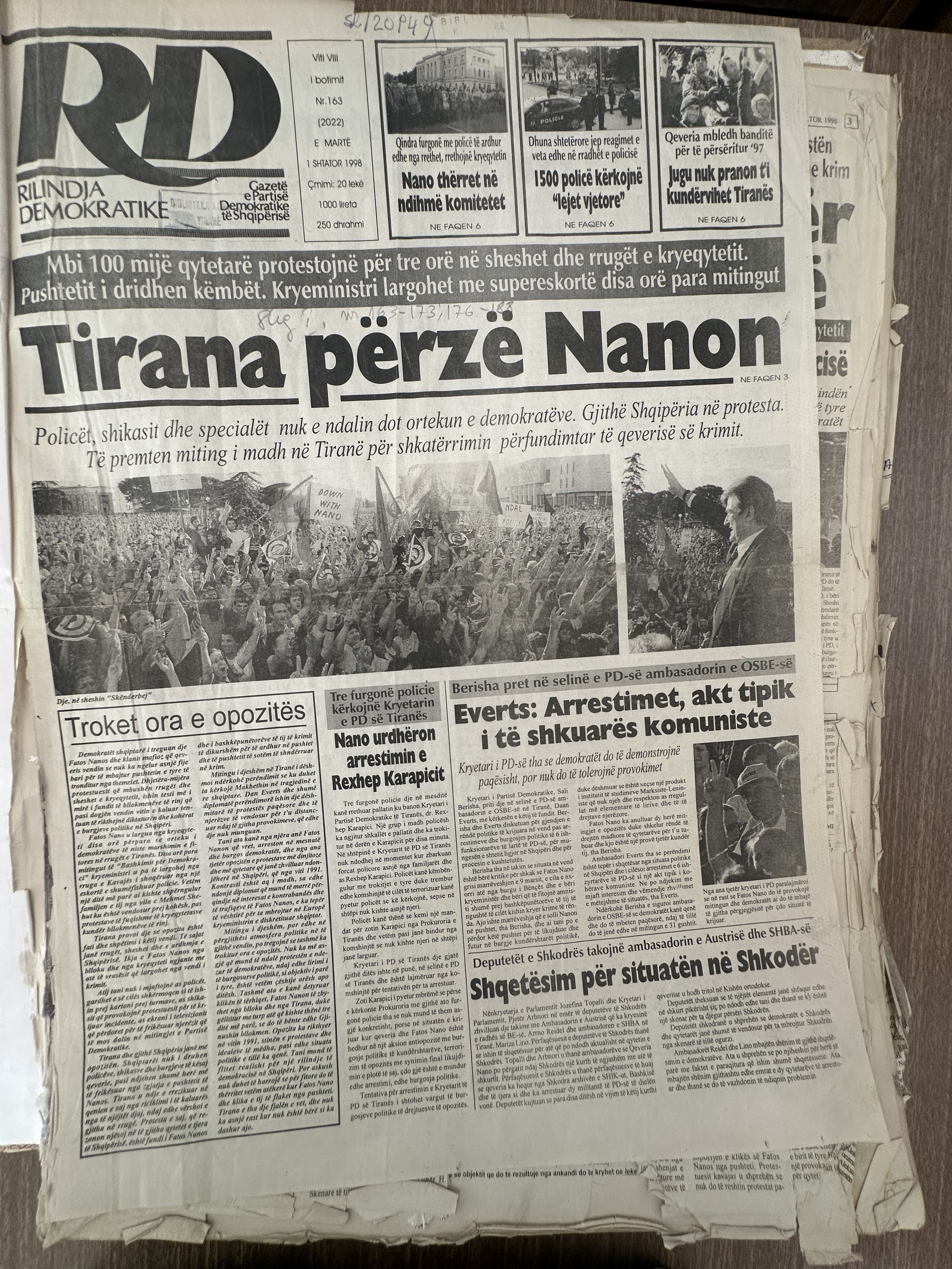 Rilindja Demokratike 1998-03-01