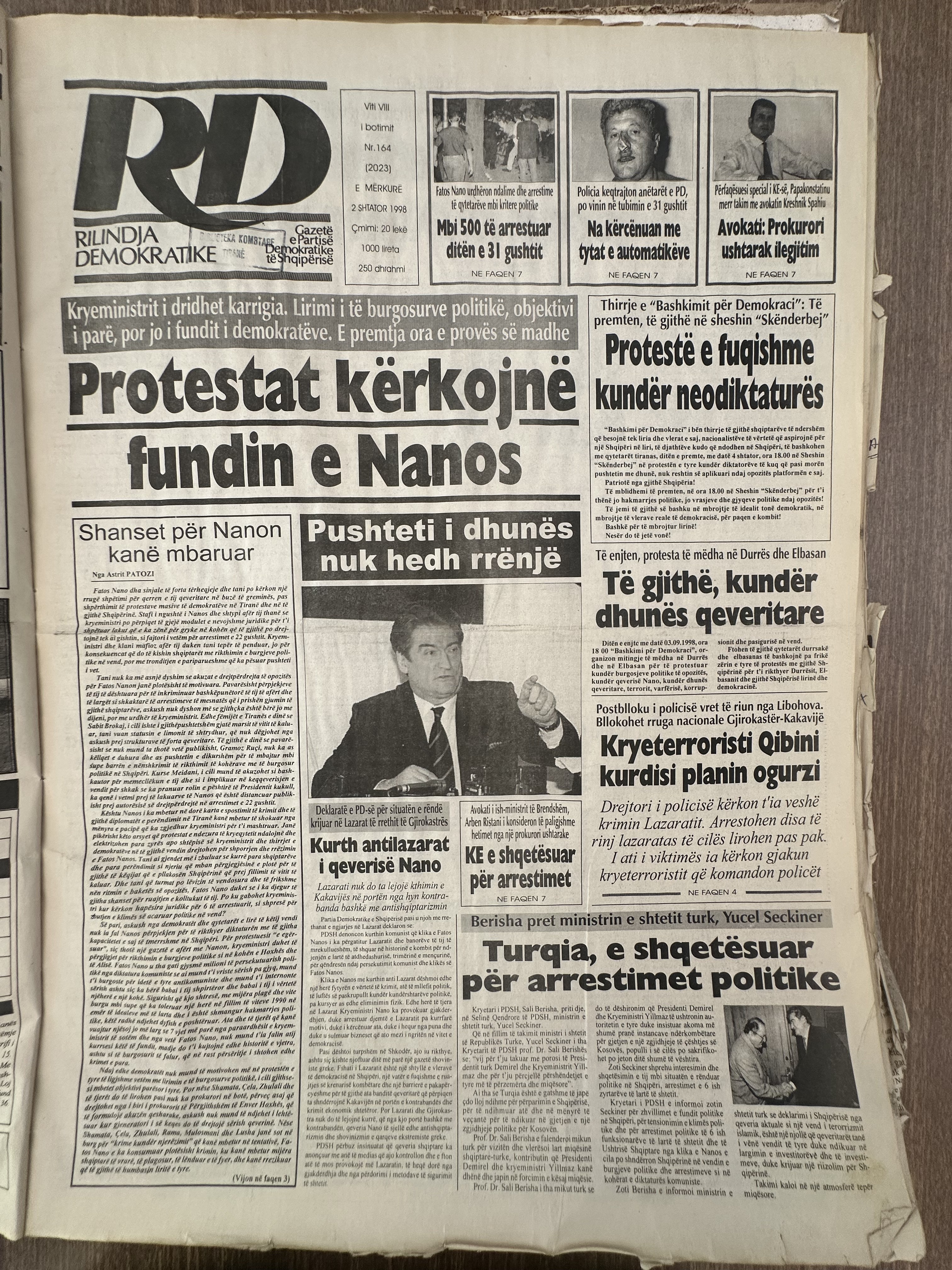 Rilindja Demokratike 1998-09-02