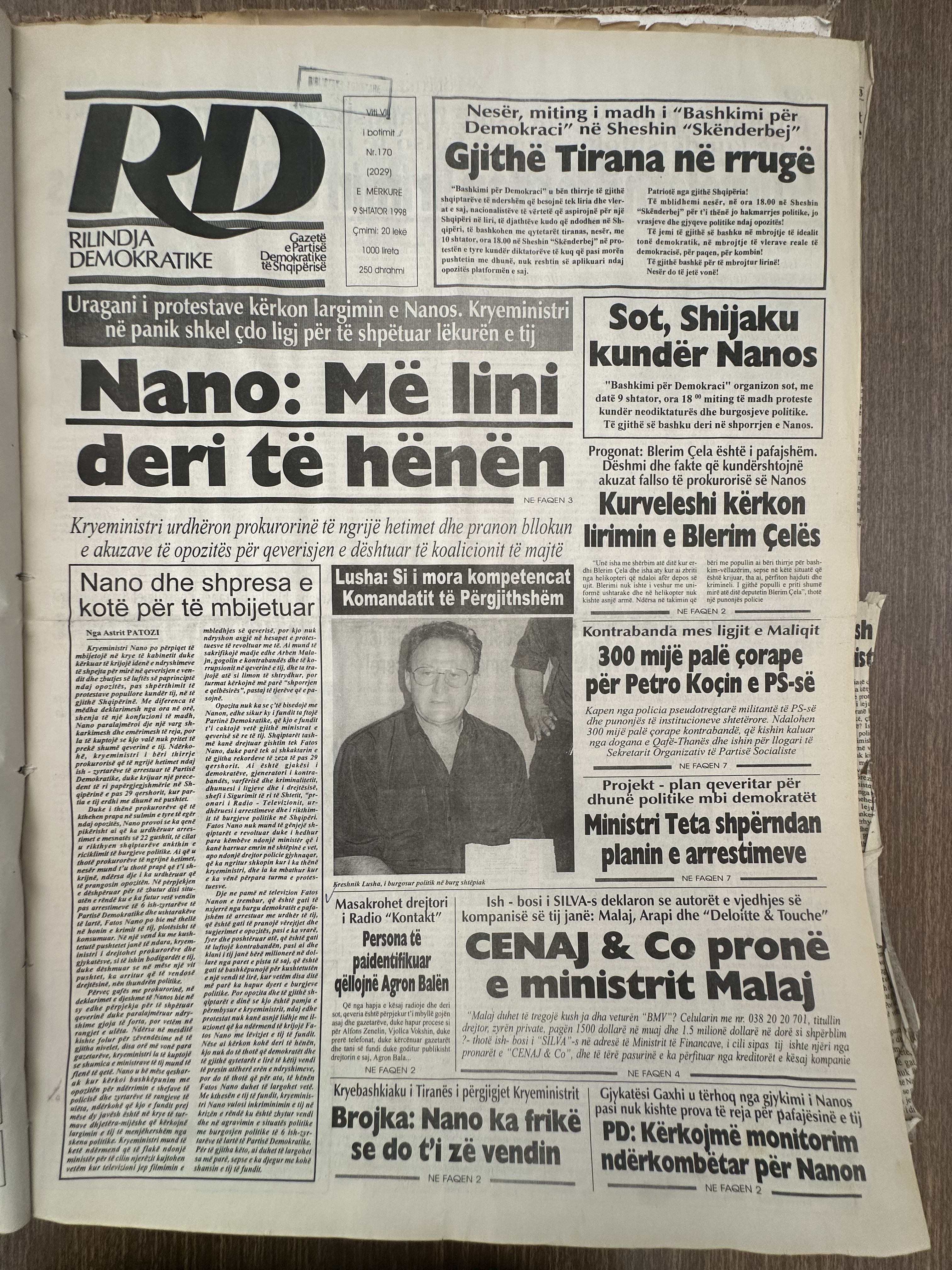 Rilindja Demokratike 1998-02-09