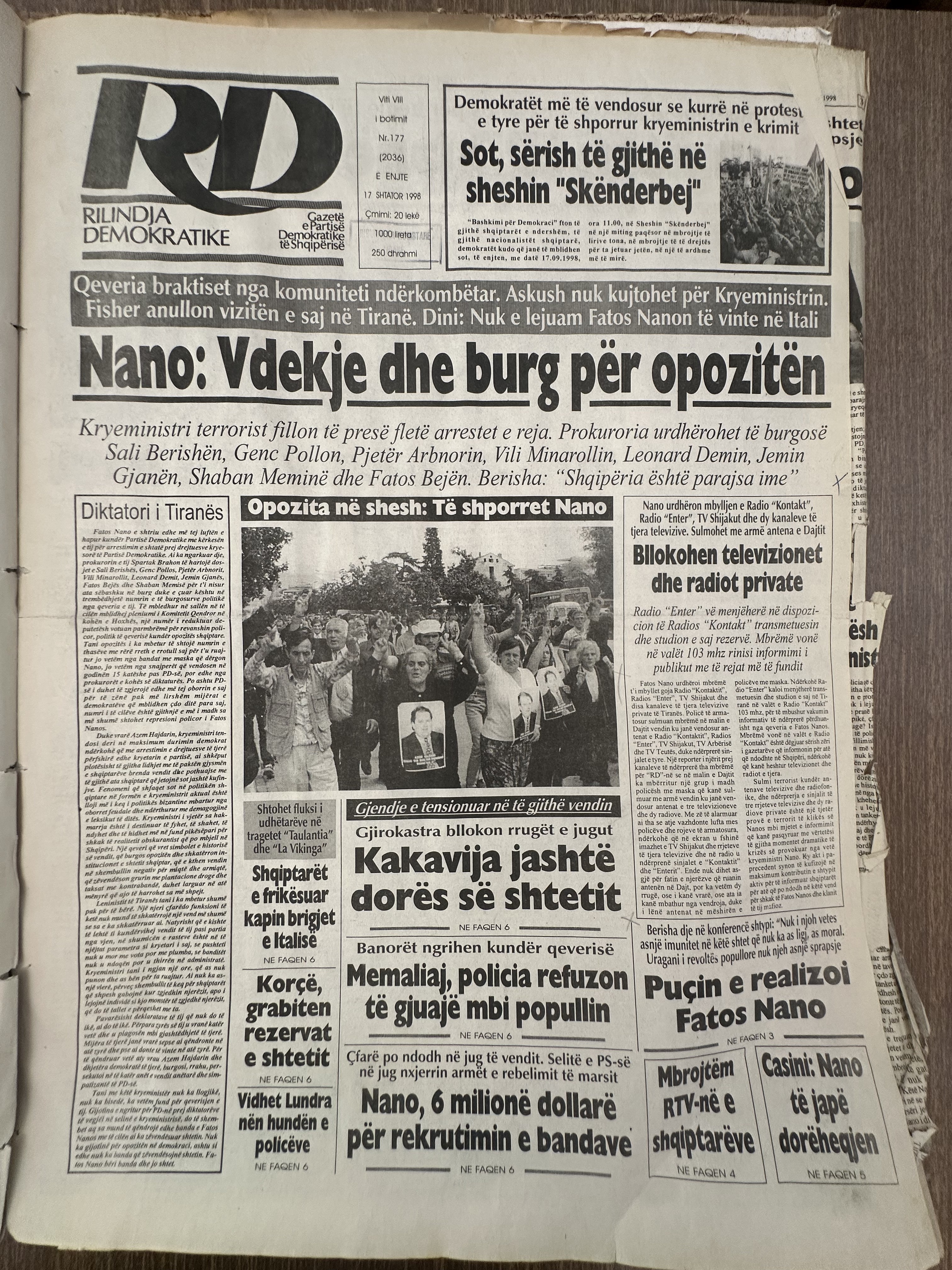 Rilindja Demokratike 1998-09-17
