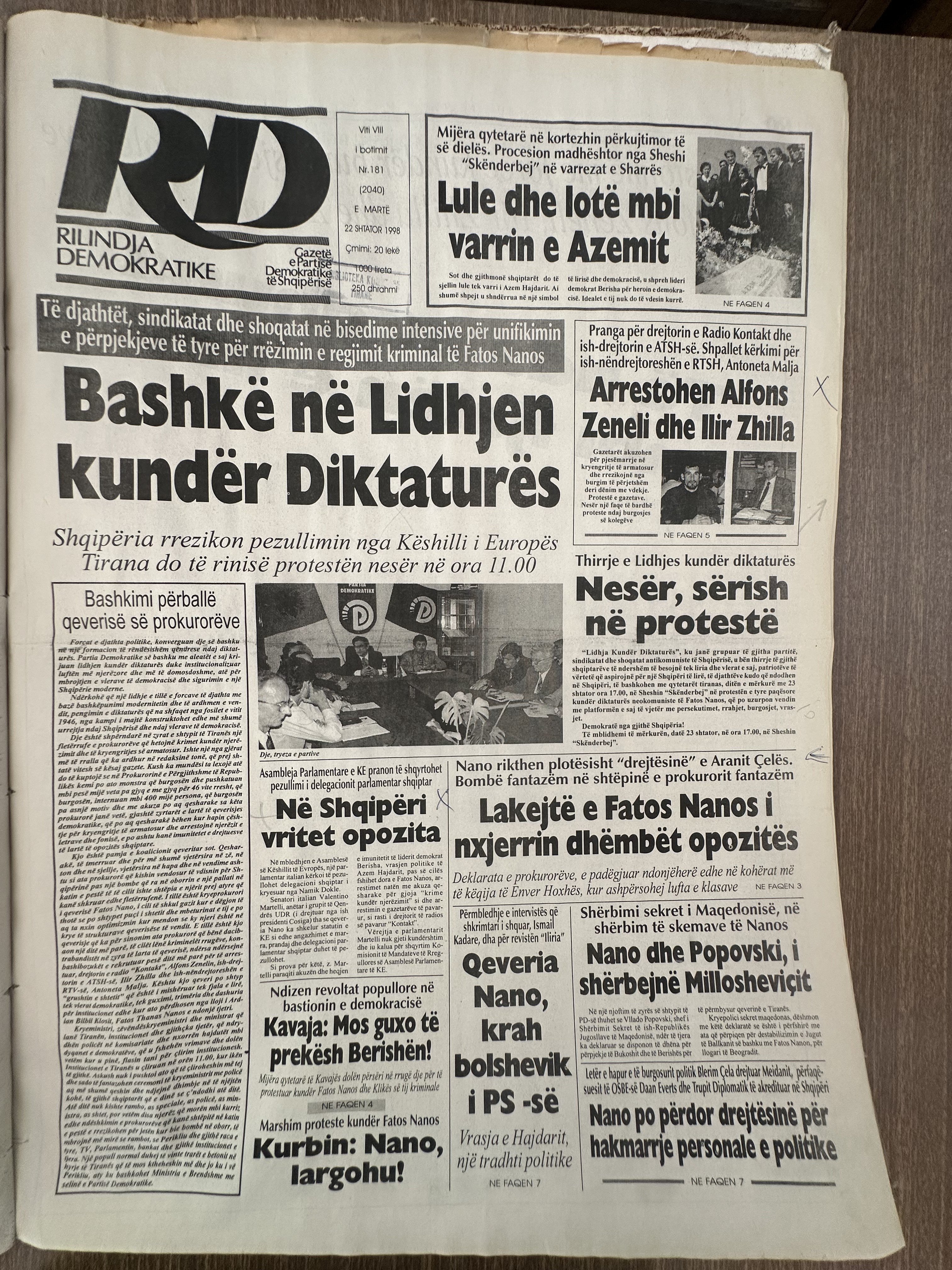 Rilindja Demokratike 1998-02-25