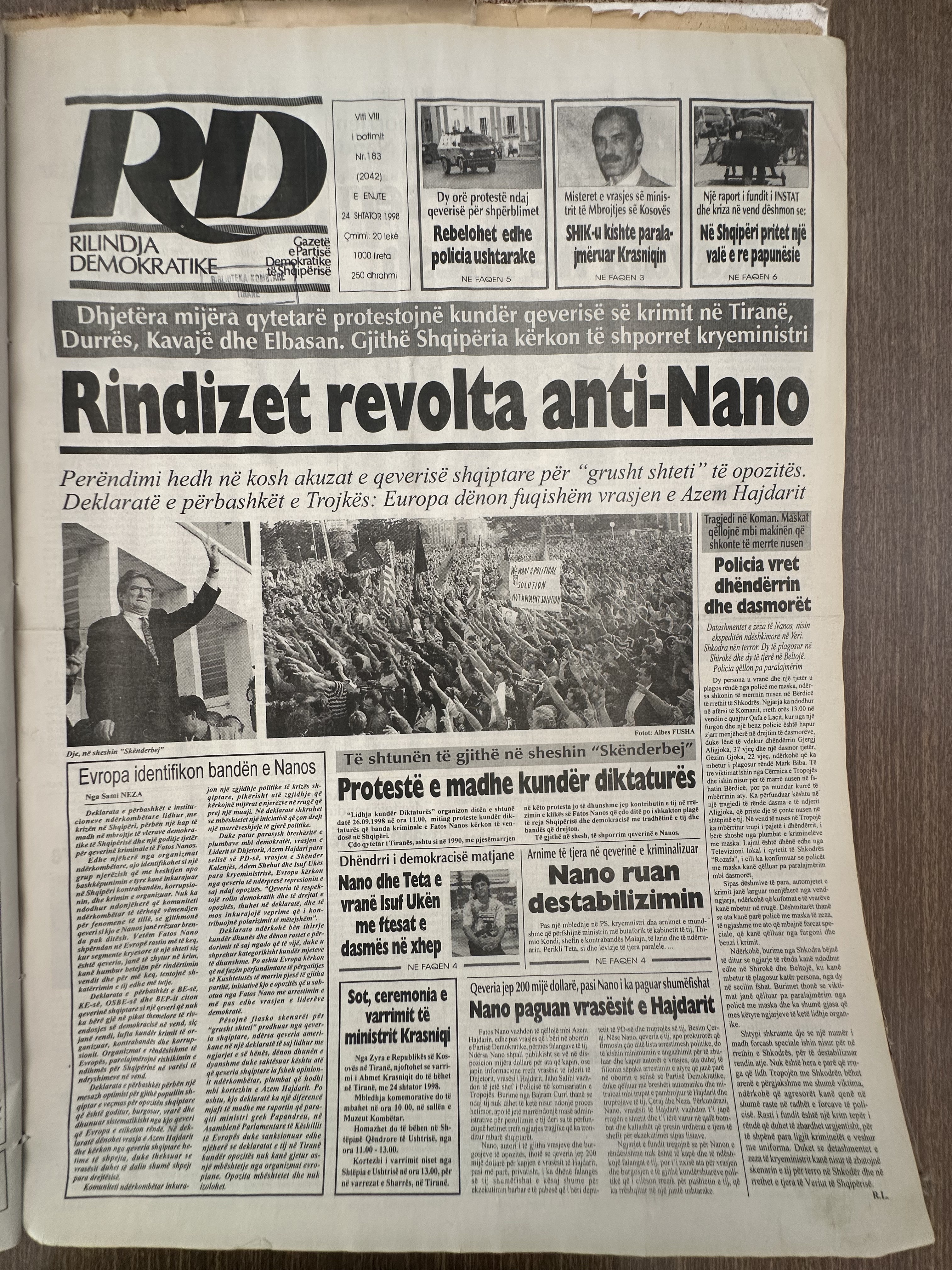 Rilindja Demokratike 1998-09-24