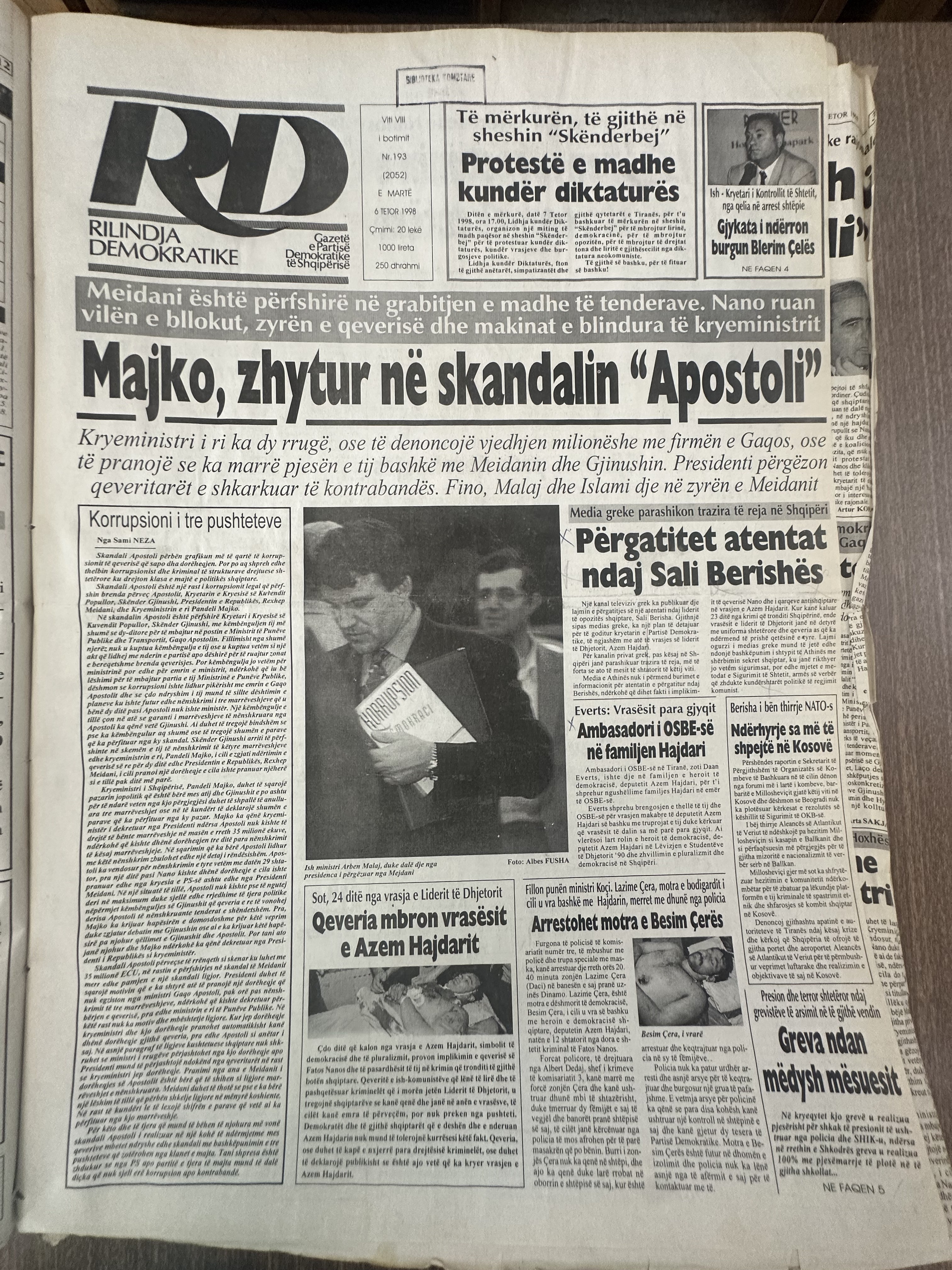 Rilindja Demokratike 1998-10-06