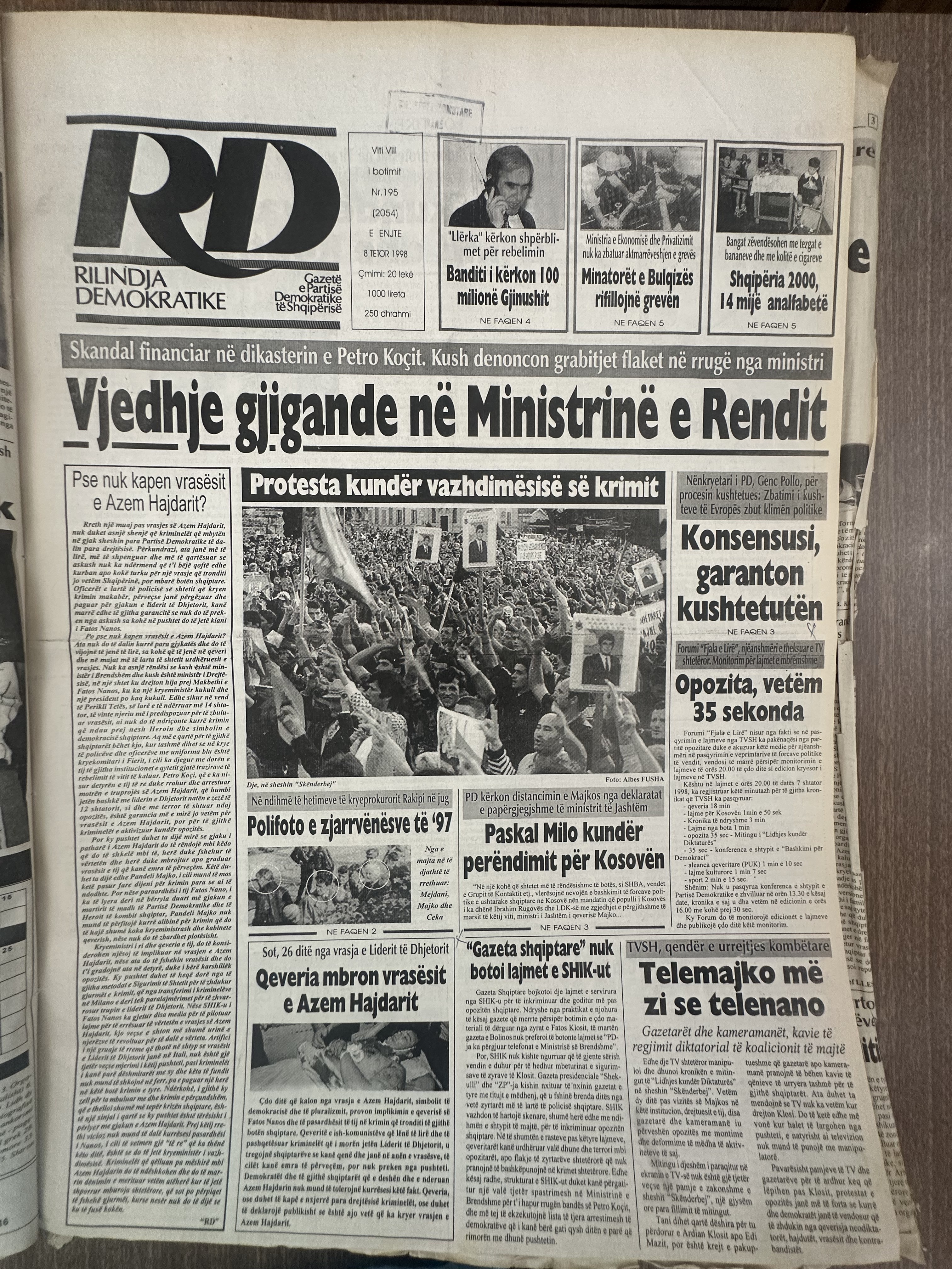Rilindja Demokratike 1998-10-08
