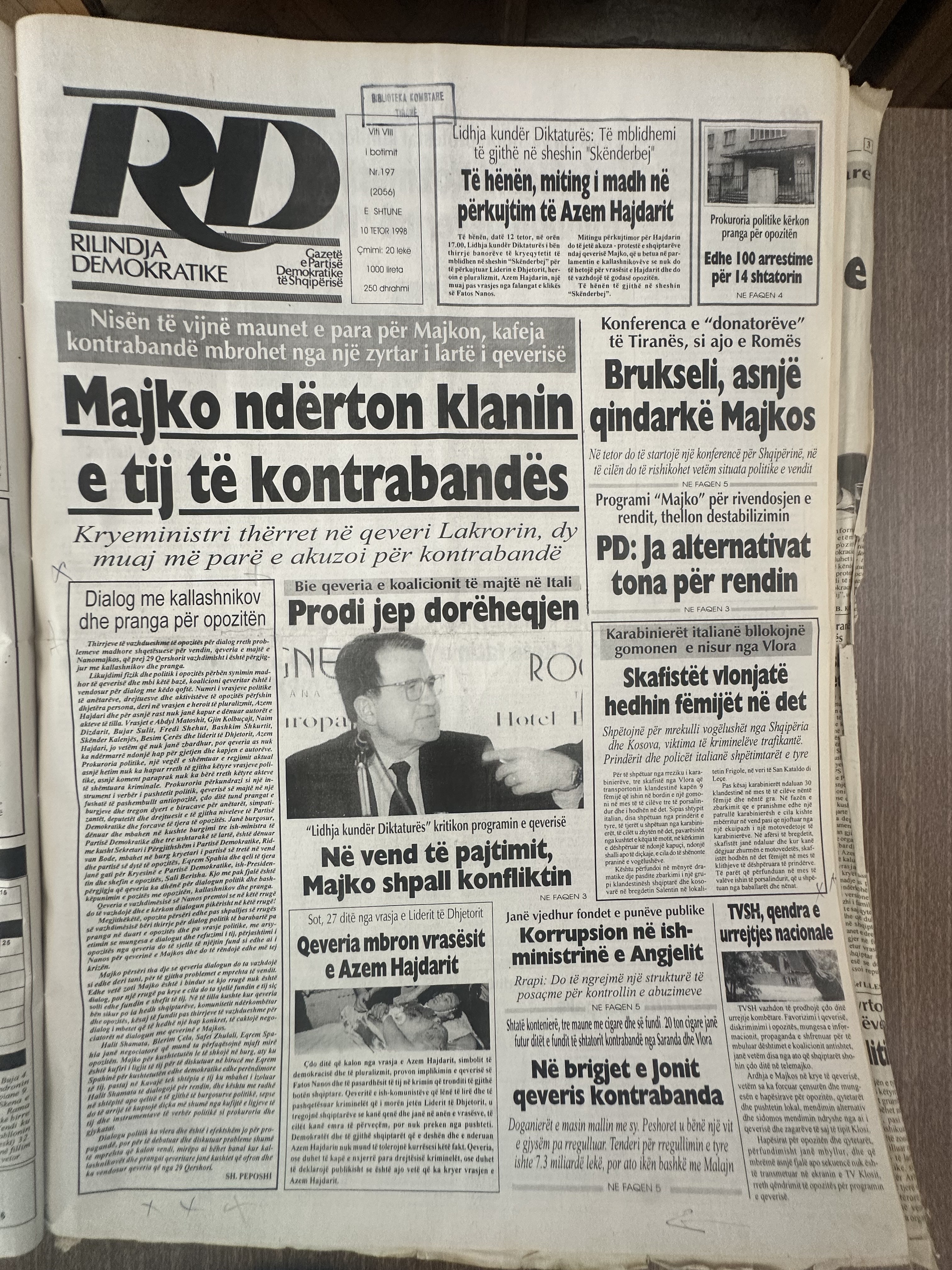 Rilindja Demokratike 1998-10-10