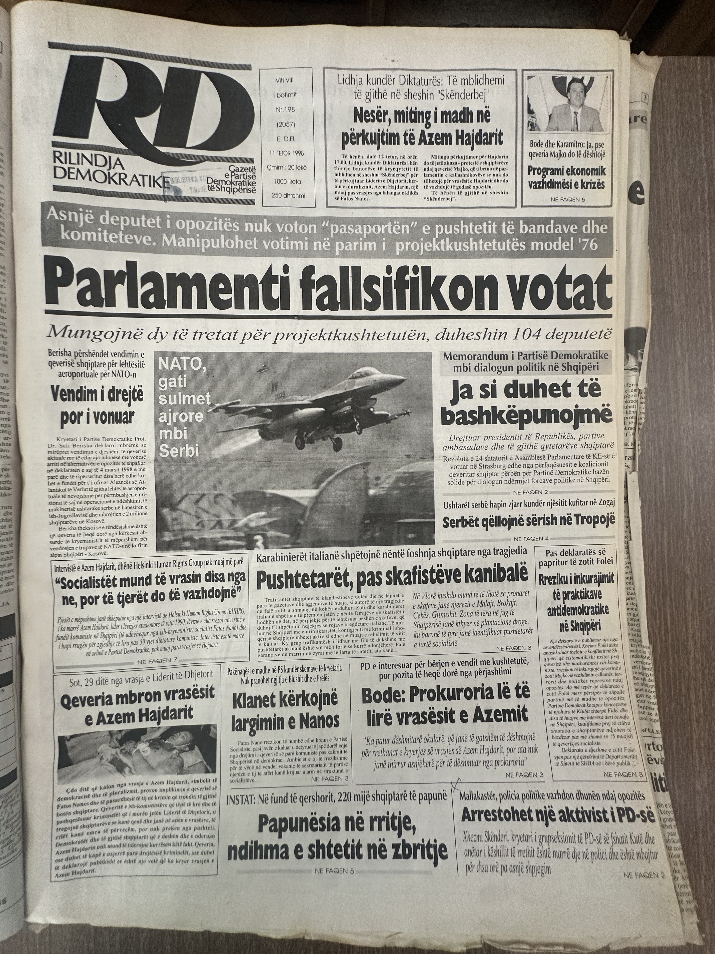 Rilindja Demokratike 1998-10-10
