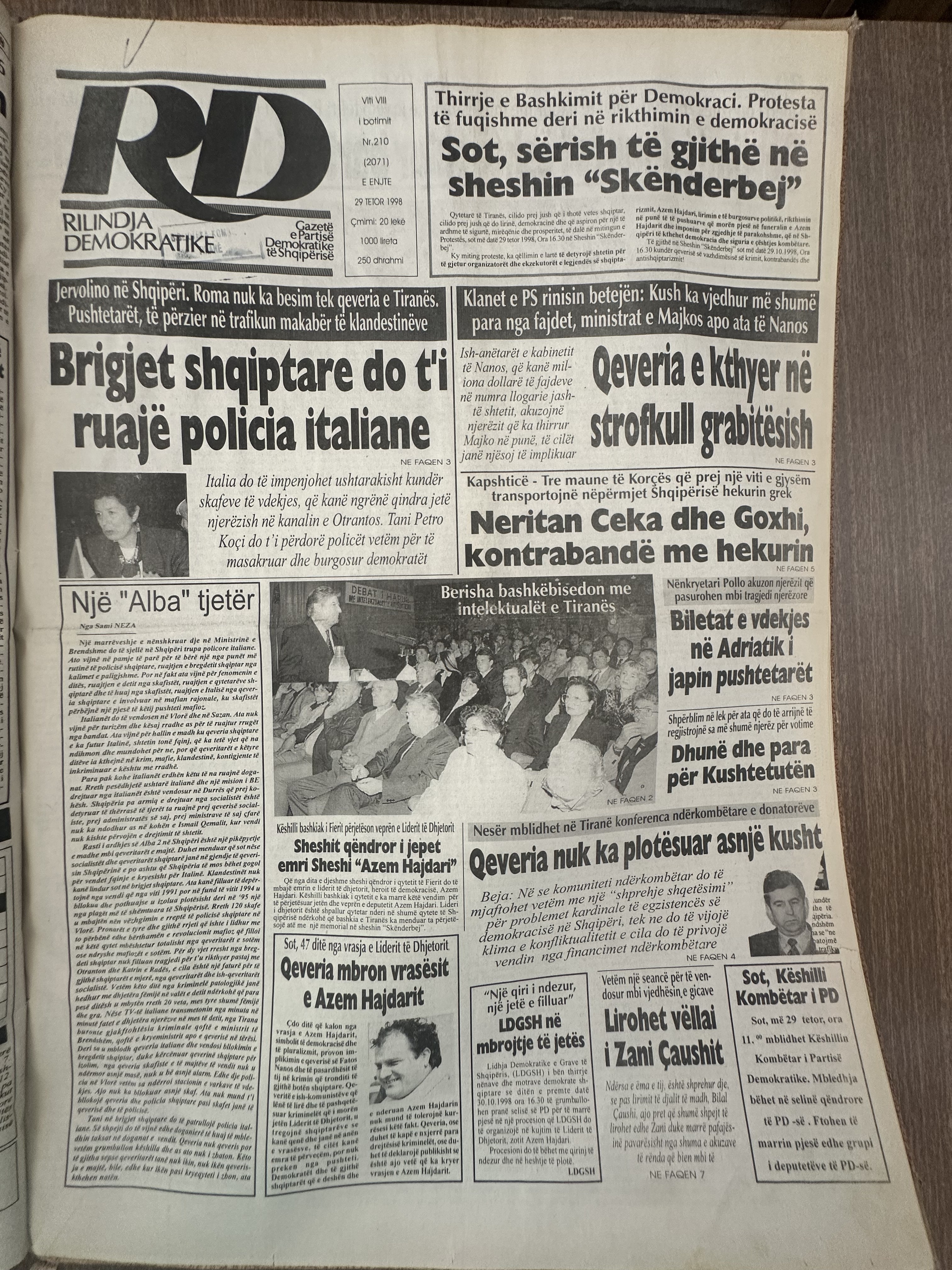 Rilindja Demokratike 1998-10-29