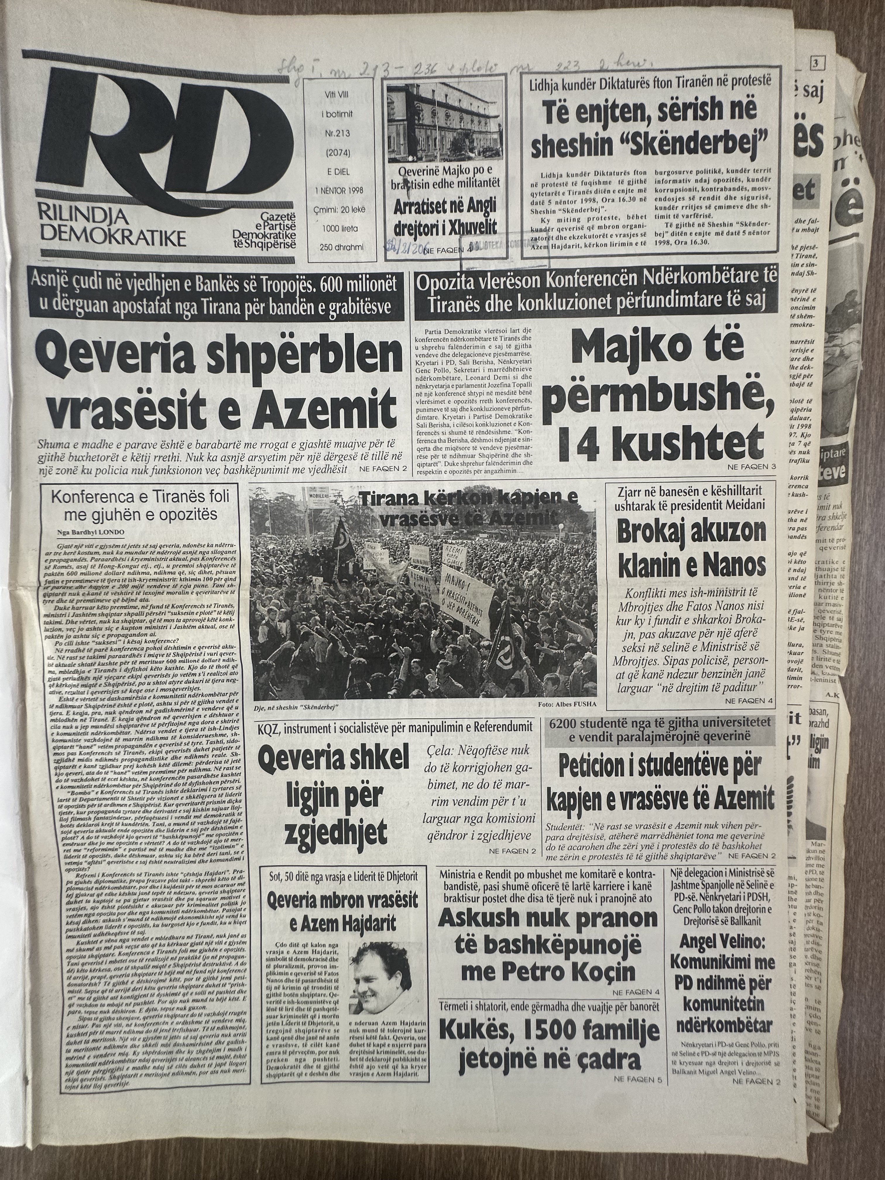 Rilindja Demokratike 1998-06-01