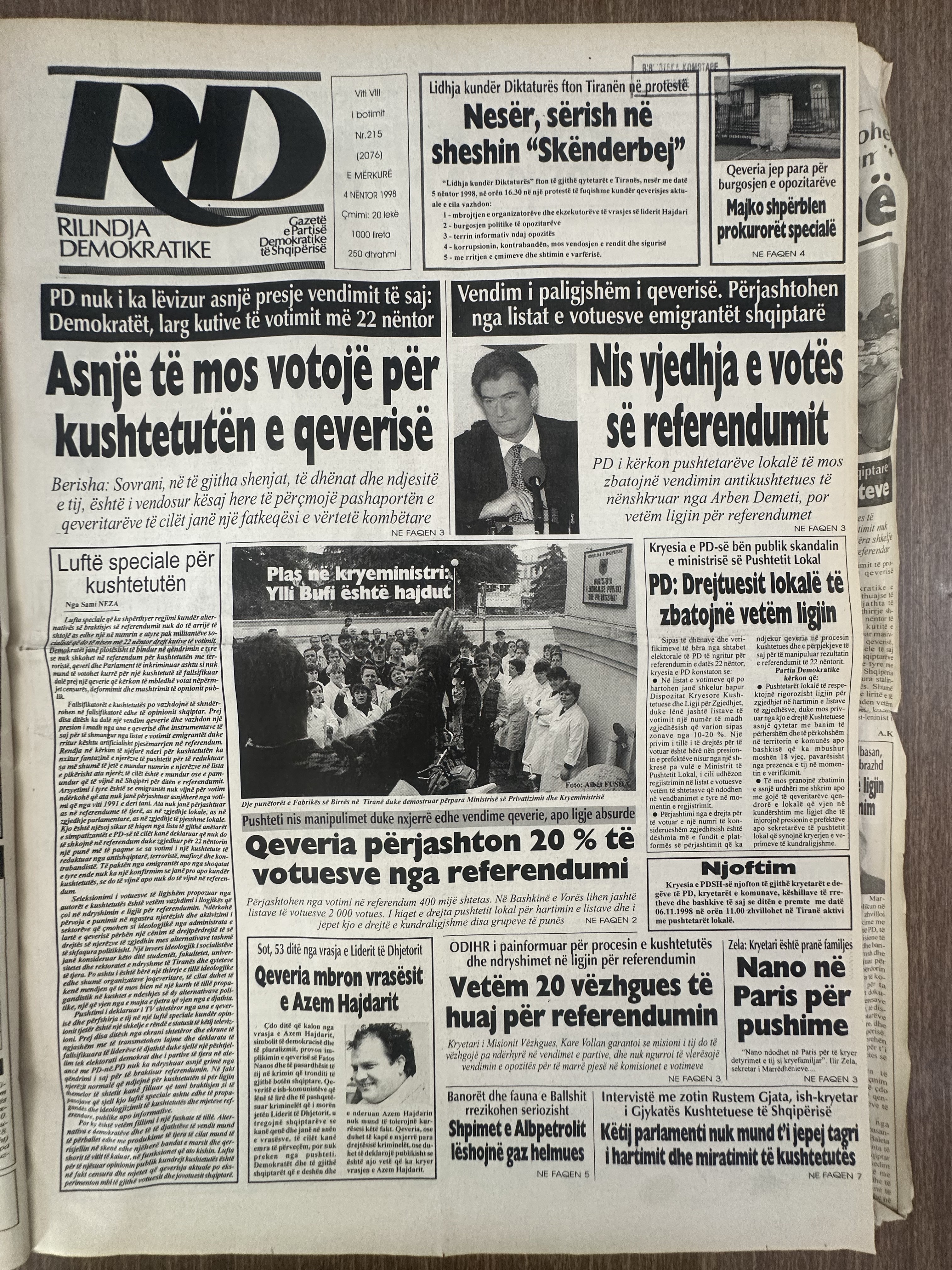 Rilindja Demokratike 1998-11-04