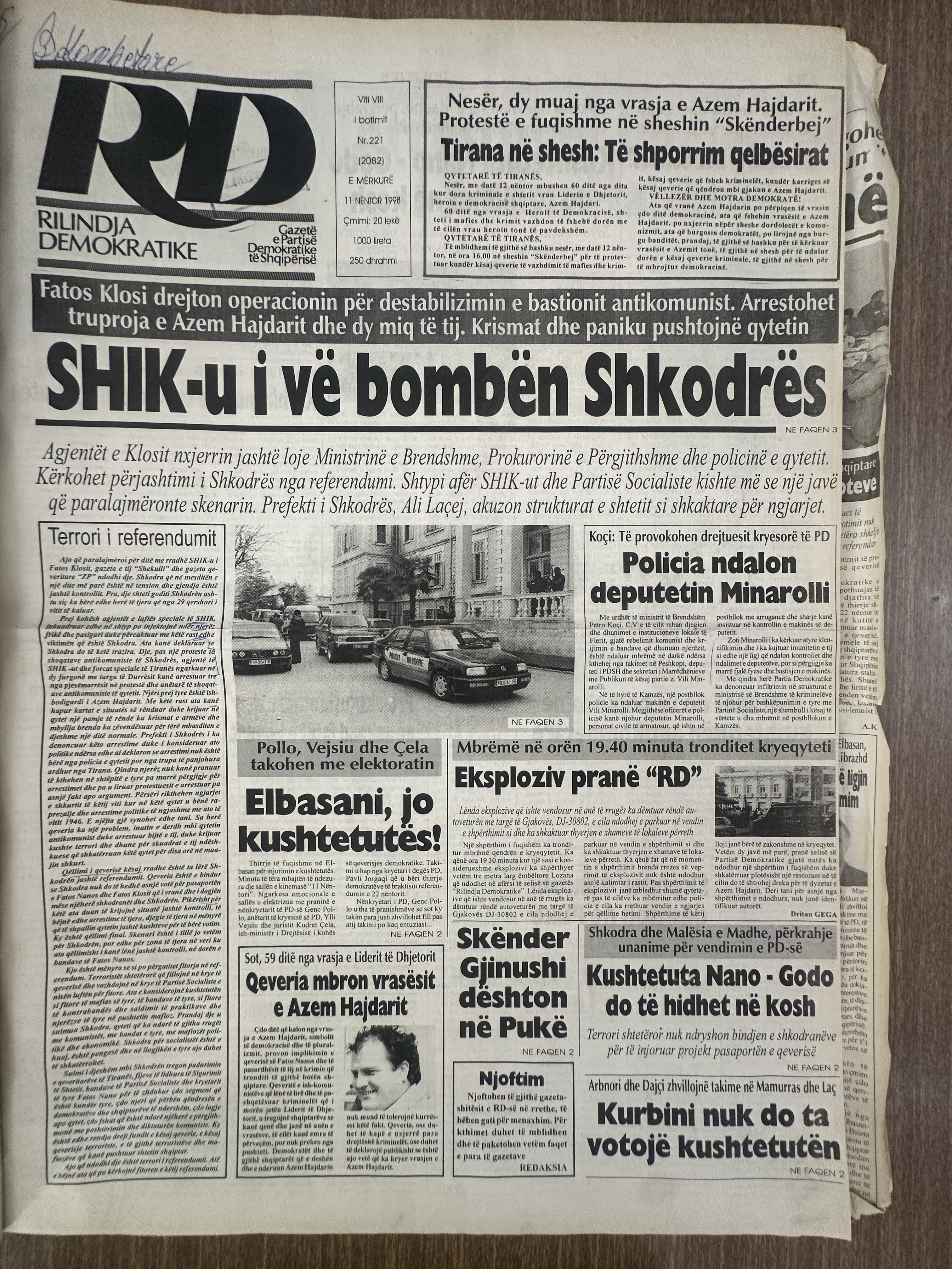 Rilindja Demokratike 1998-11-11