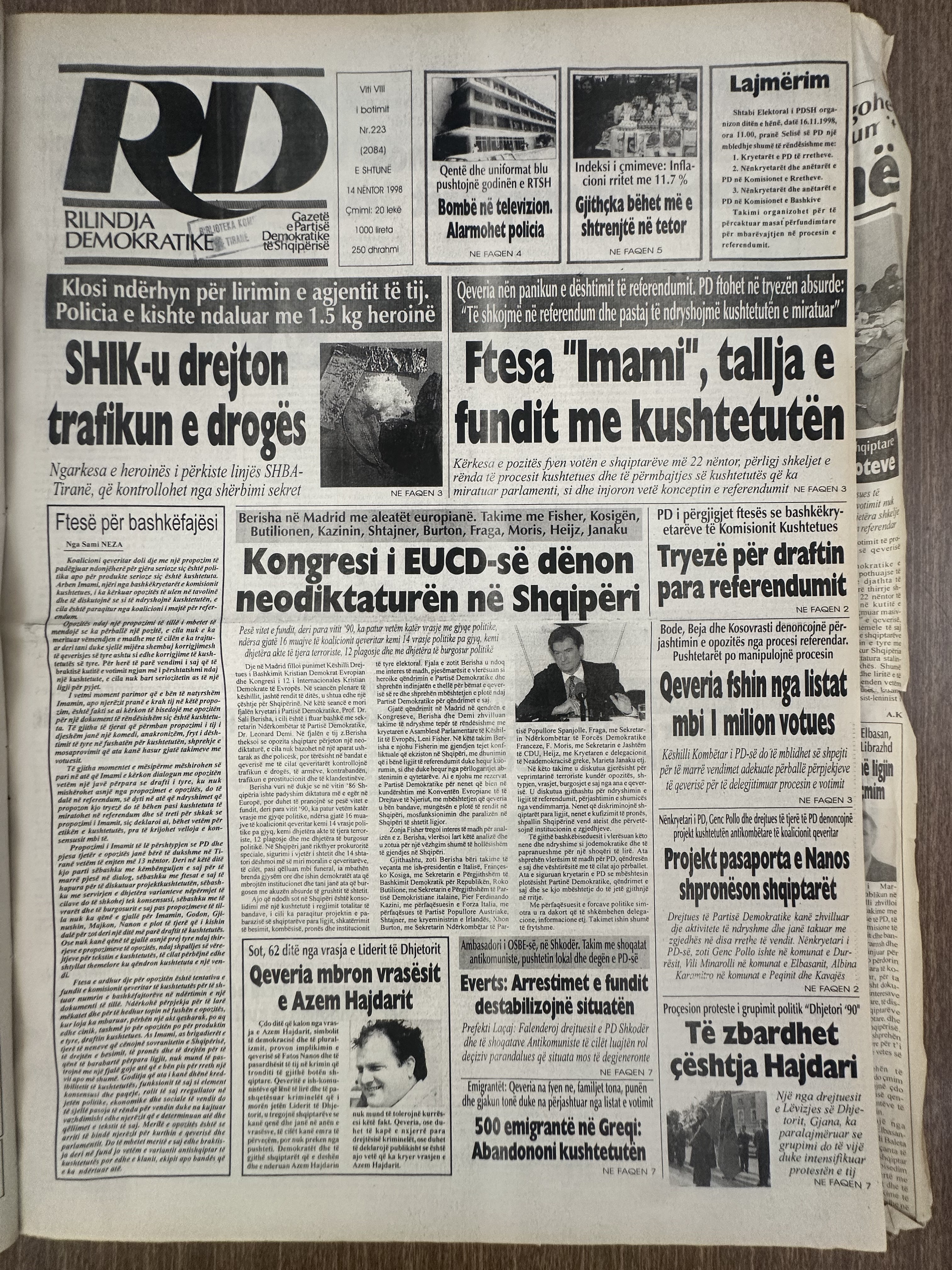 Rilindja Demokratike 1998-11-14