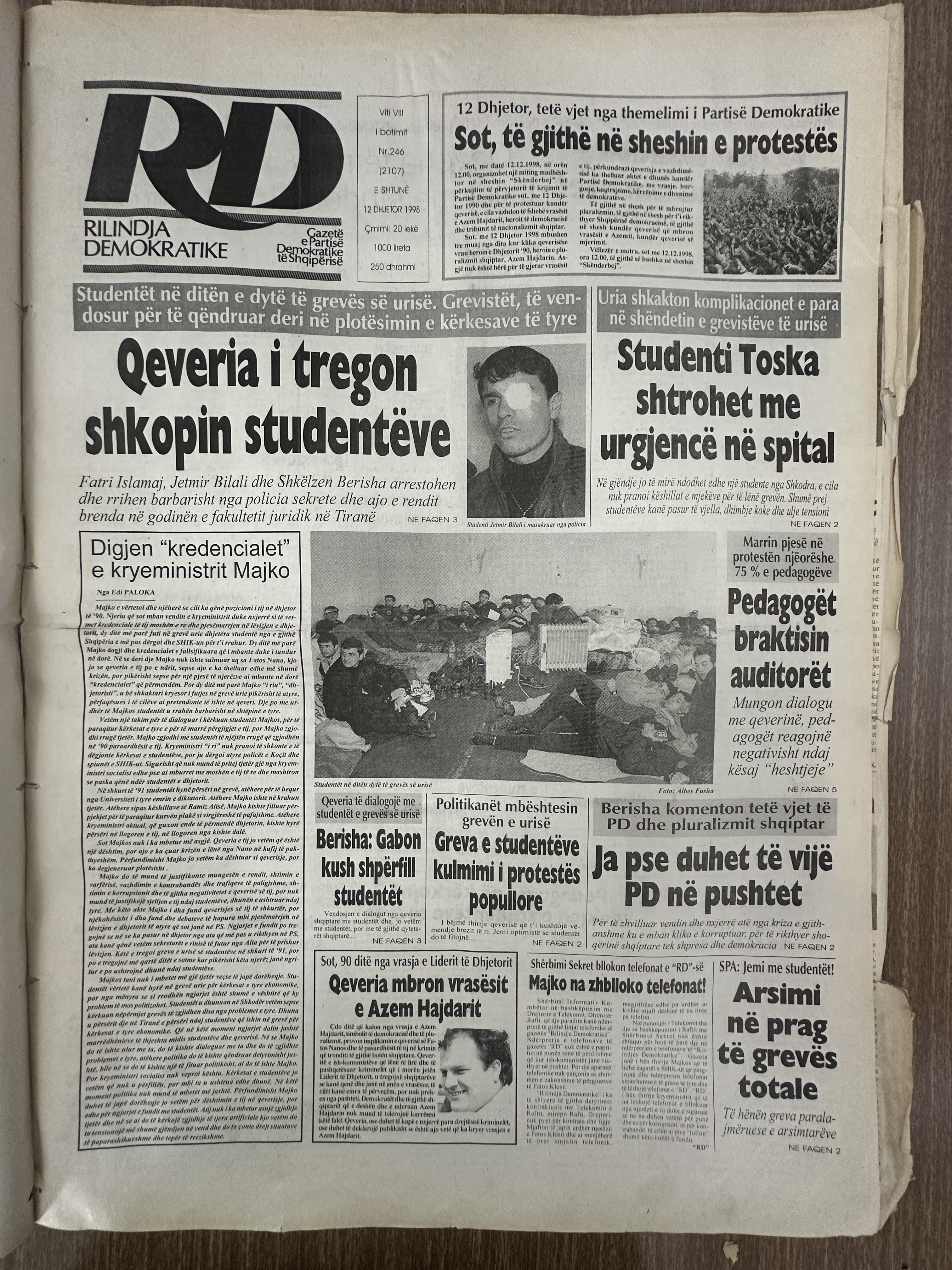 Rilindja Demokratike 1998-12-12